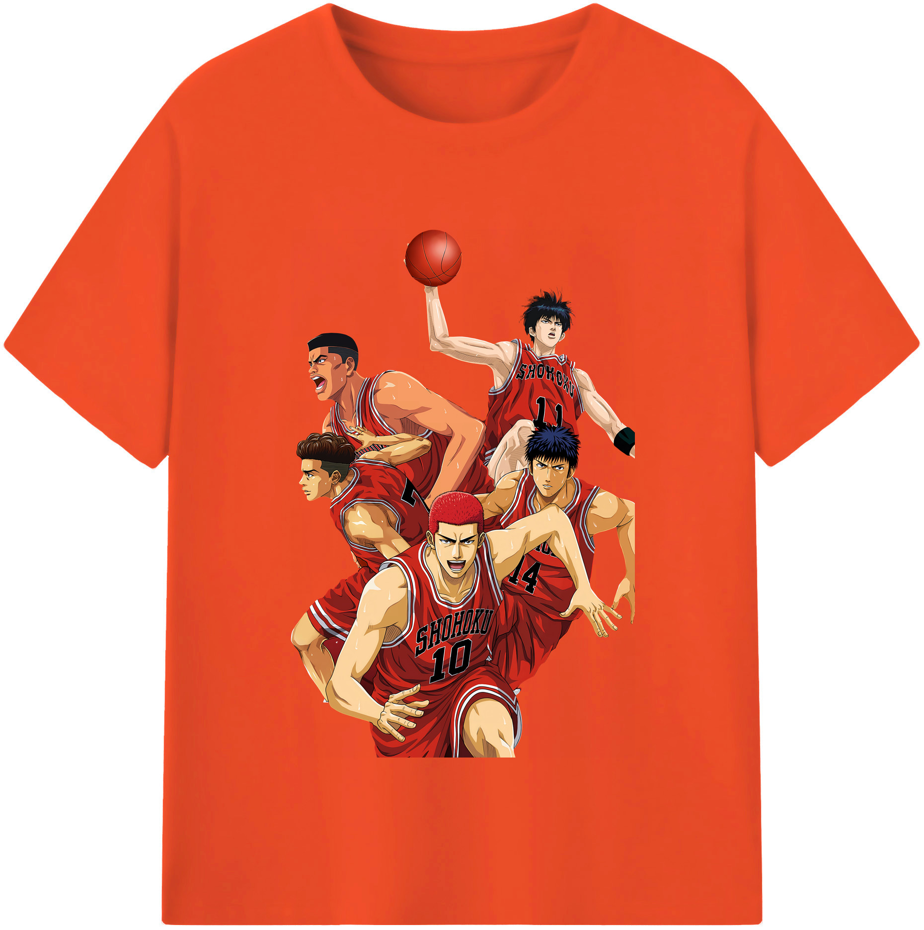 SLAM DUNK／スラムダンク 綿100％半袖Tシャツ（フロントプリント）