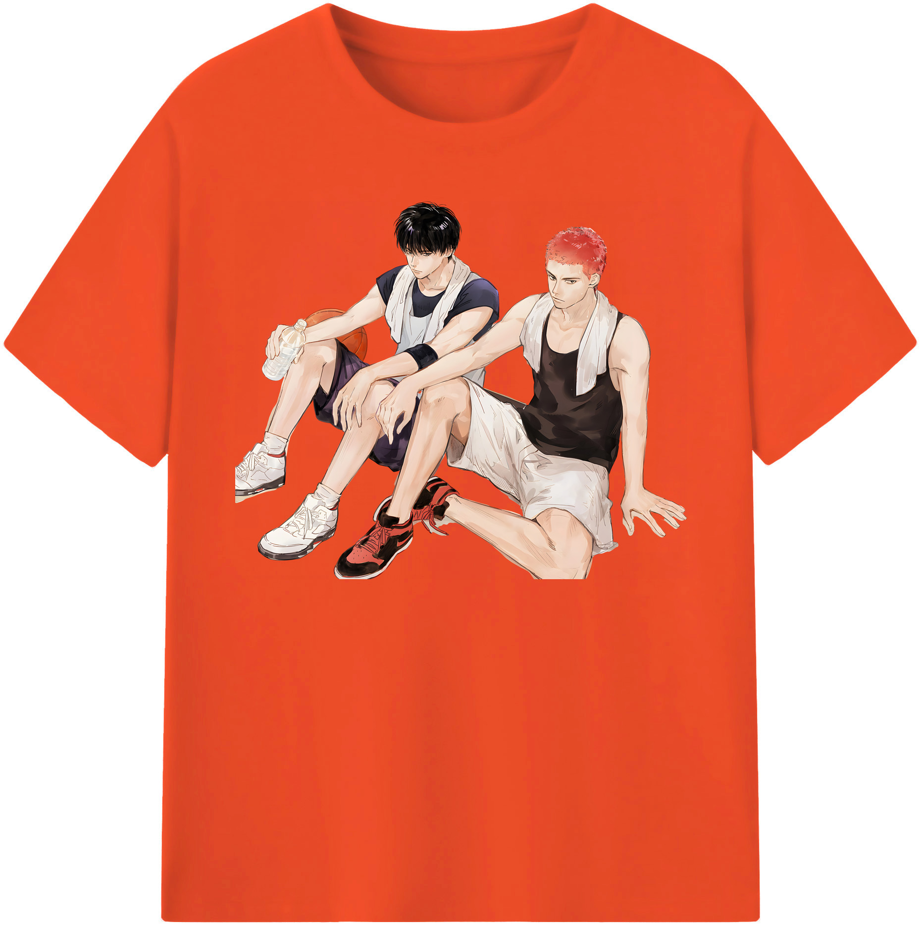 SLAM DUNK／スラムダンク 綿100％半袖Tシャツ（フロントプリント）