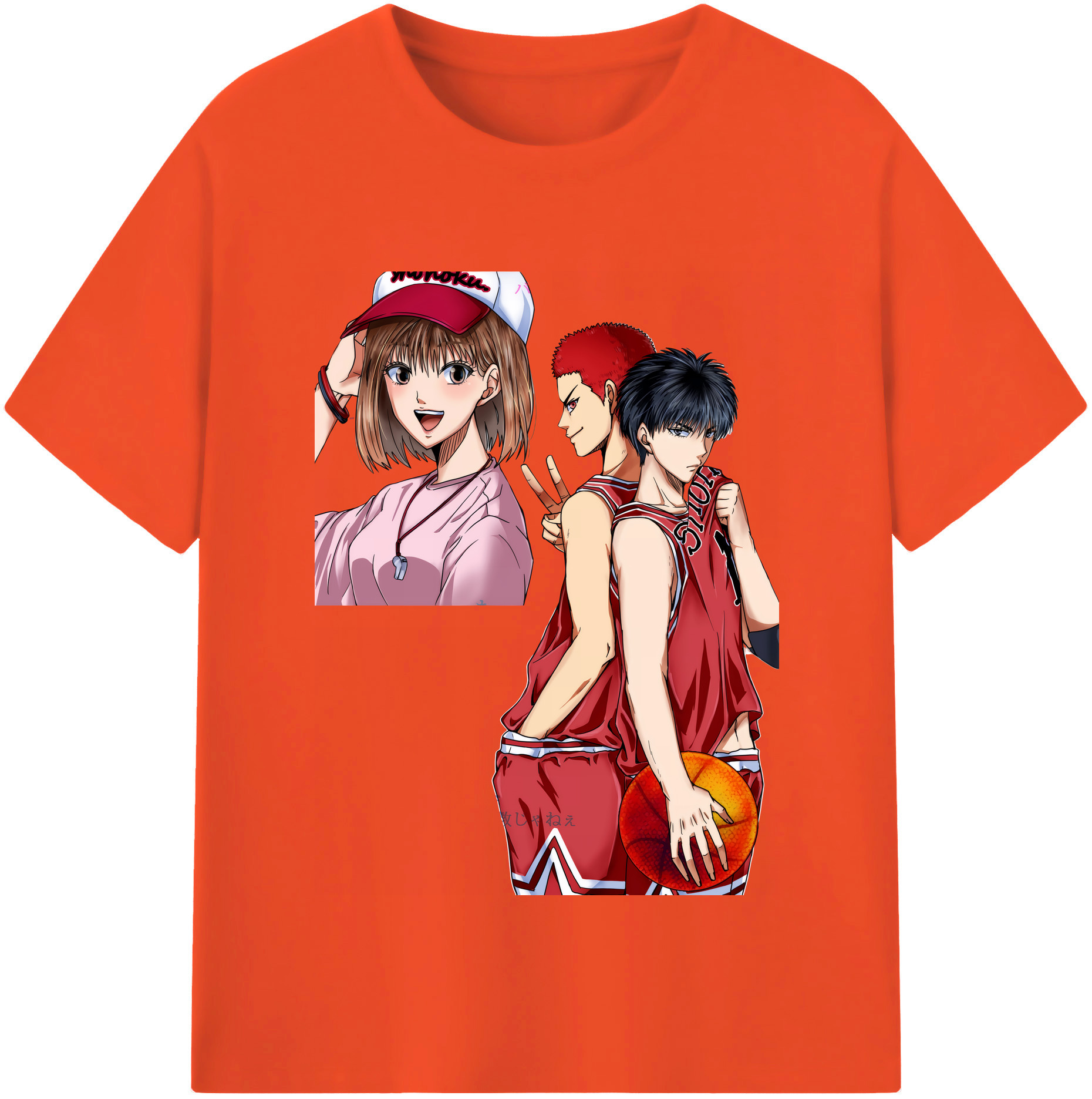 SLAM DUNK／スラムダンク 綿100％半袖Tシャツ（フロントプリント）