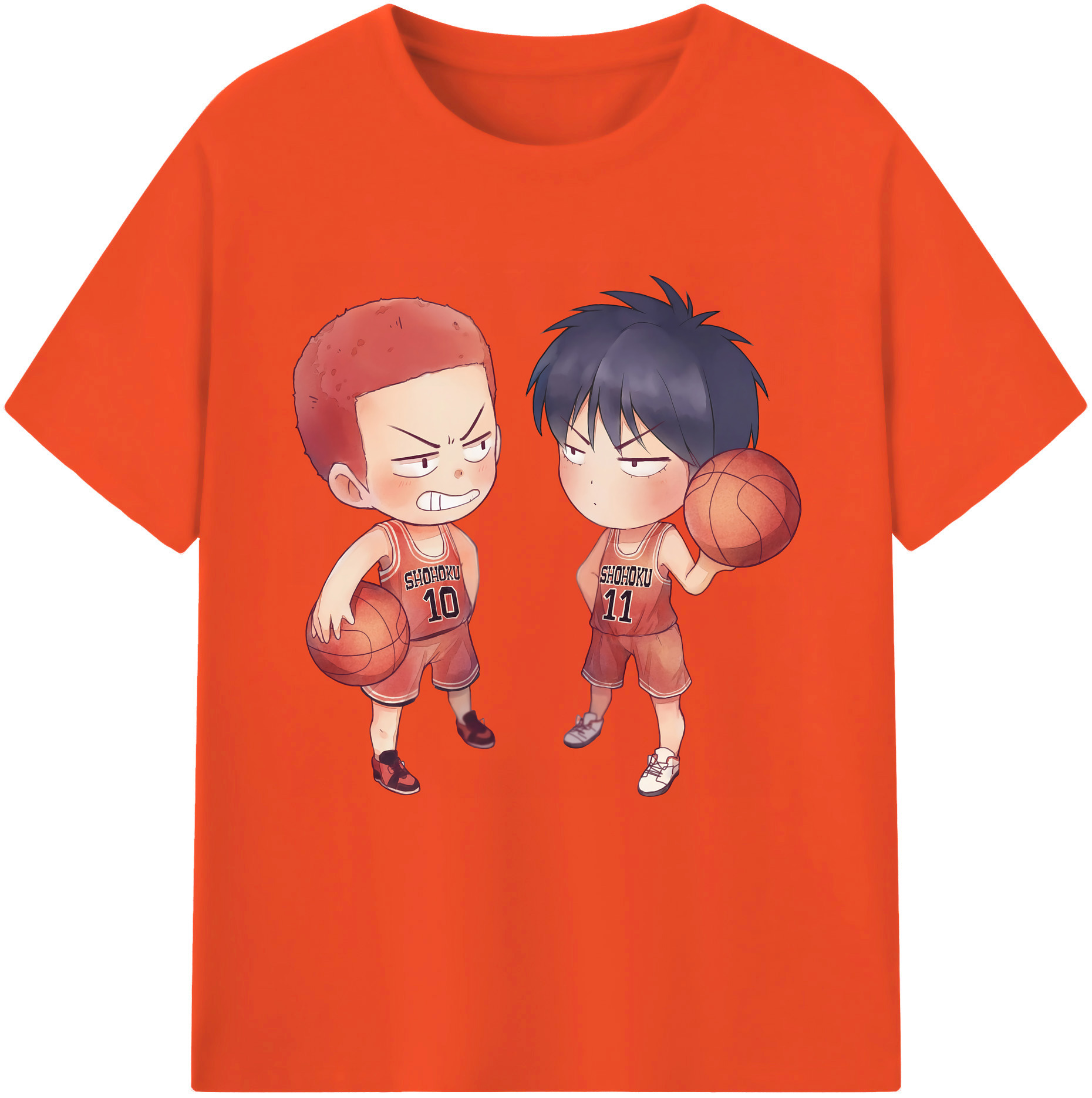 SLAM DUNK／スラムダンク 綿100％半袖Tシャツ（フロントプリント）