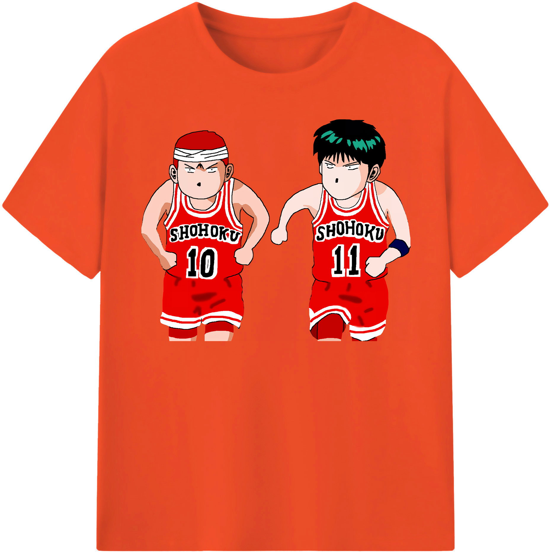 SLAM DUNK／スラムダンク 綿100％半袖Tシャツ（フロントプリント）