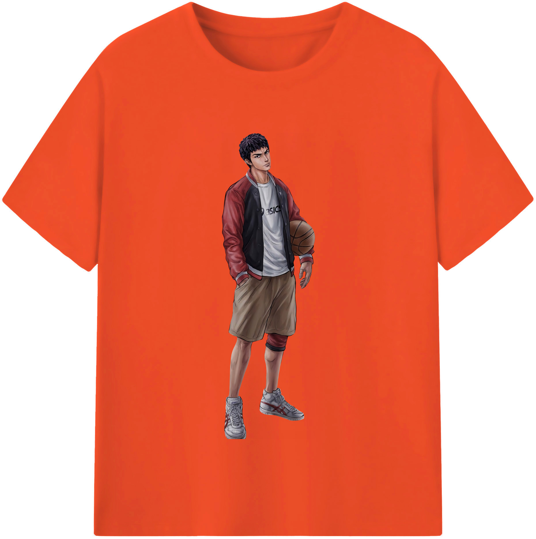 SLAM DUNK／スラムダンク 綿100％半袖Tシャツ（フロントプリント）