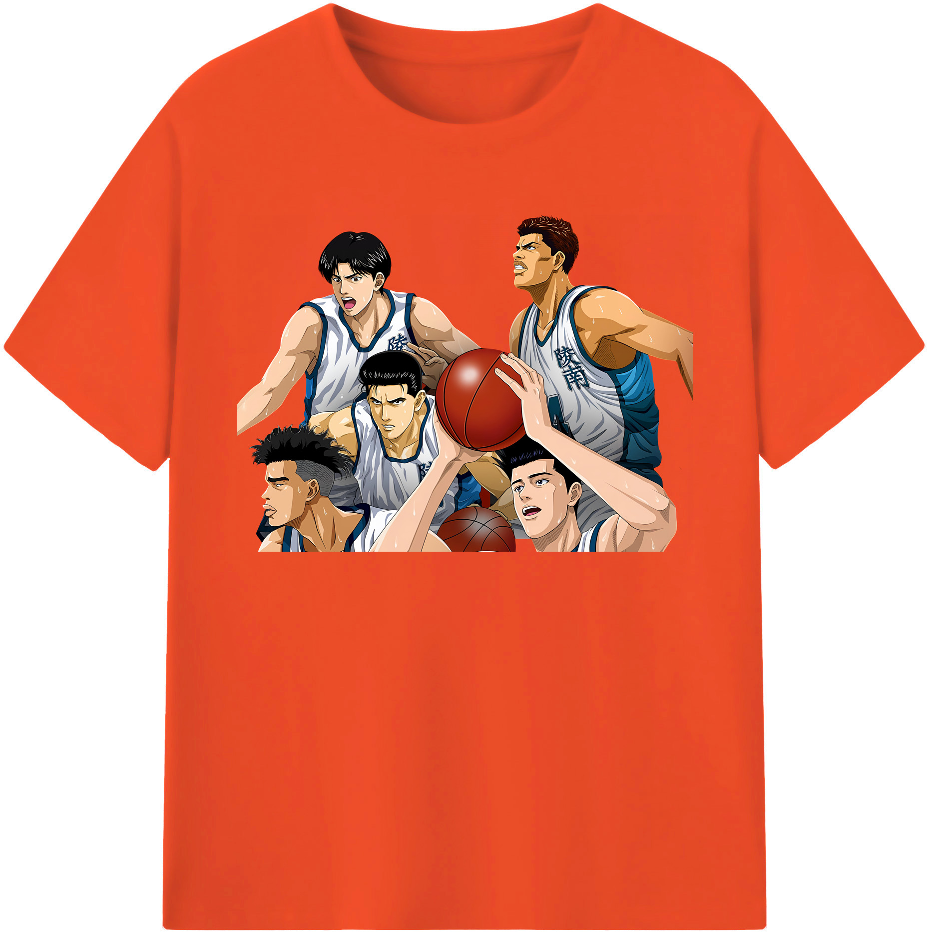 SLAM DUNK／スラムダンク 綿100％半袖Tシャツ（フロントプリント）