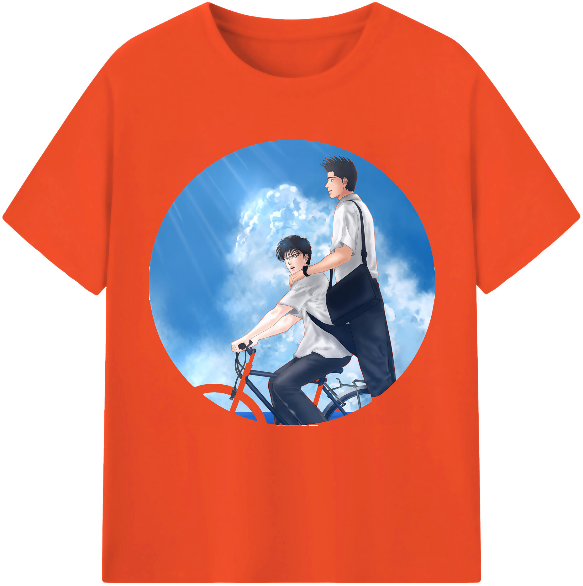 SLAM DUNK／スラムダンク 綿100％半袖Tシャツ（フロントプリント）