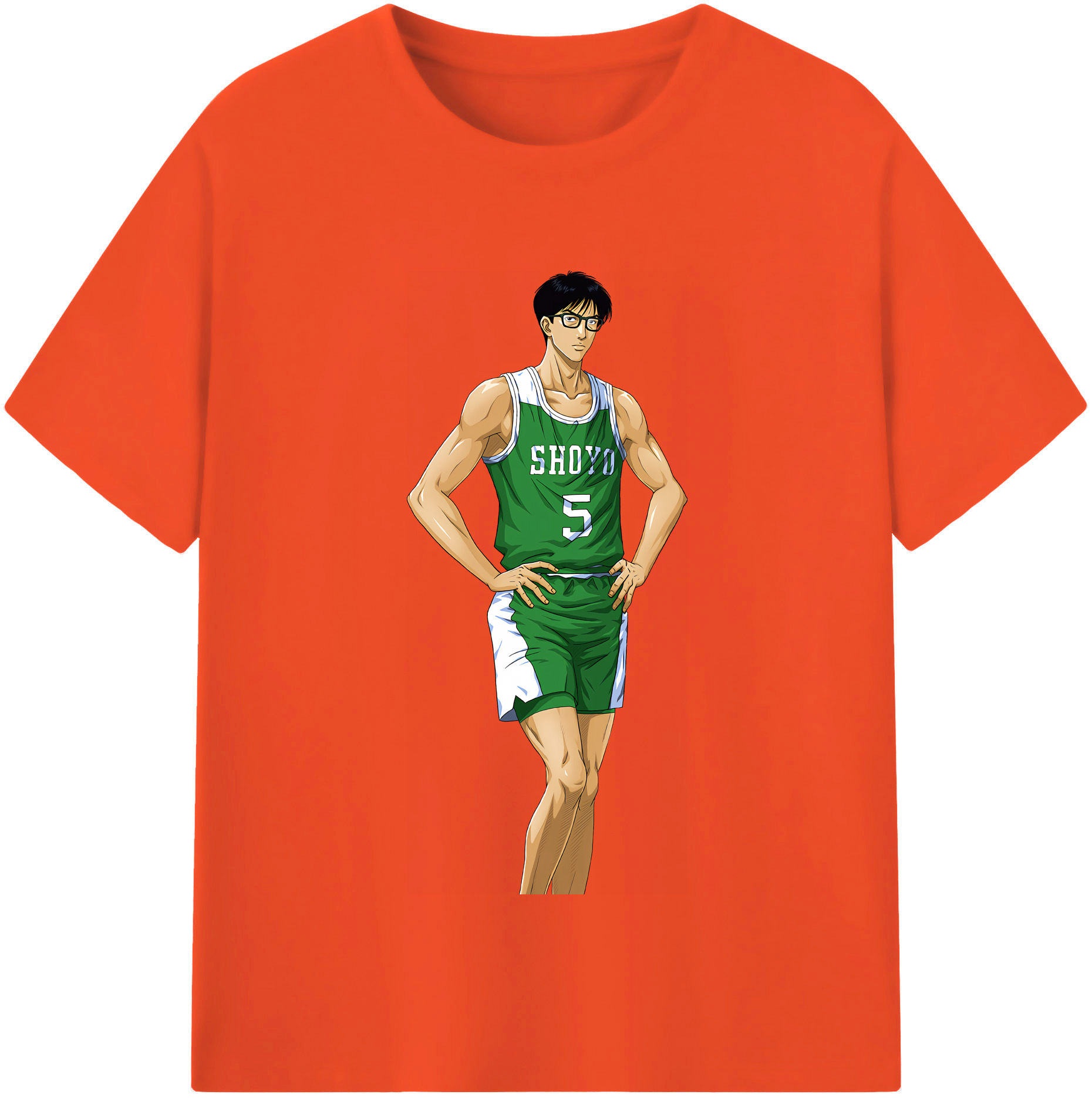 SLAM DUNK／スラムダンク 綿100％半袖Tシャツ（フロントプリント）