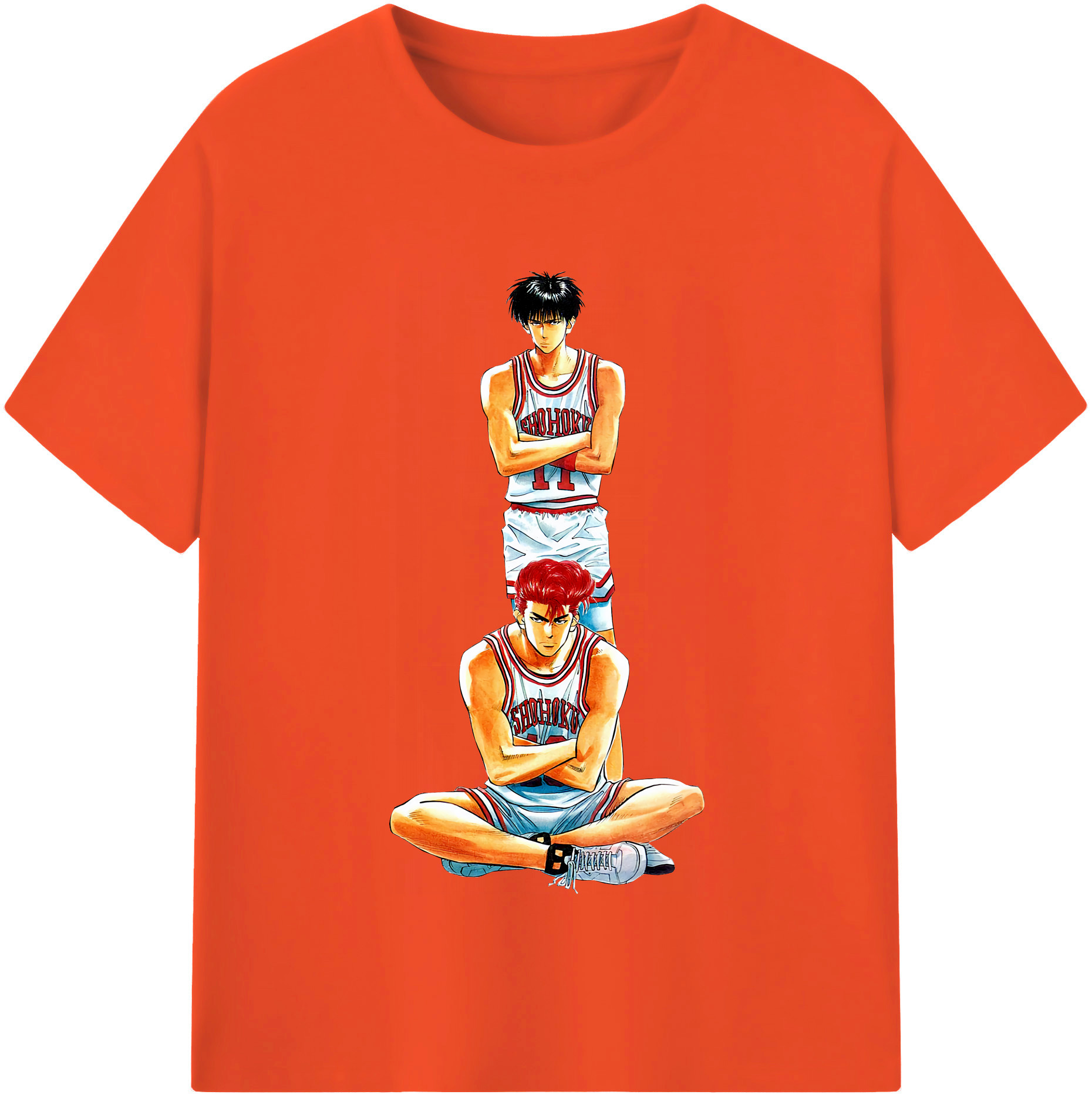 SLAM DUNK／スラムダンク 綿100％半袖Tシャツ（フロントプリント）