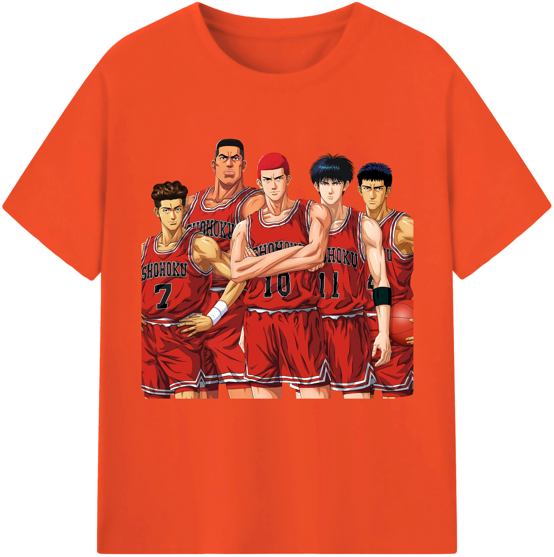 SLAM DUNK／スラムダンク 綿100％半袖Tシャツ（フロントプリント）