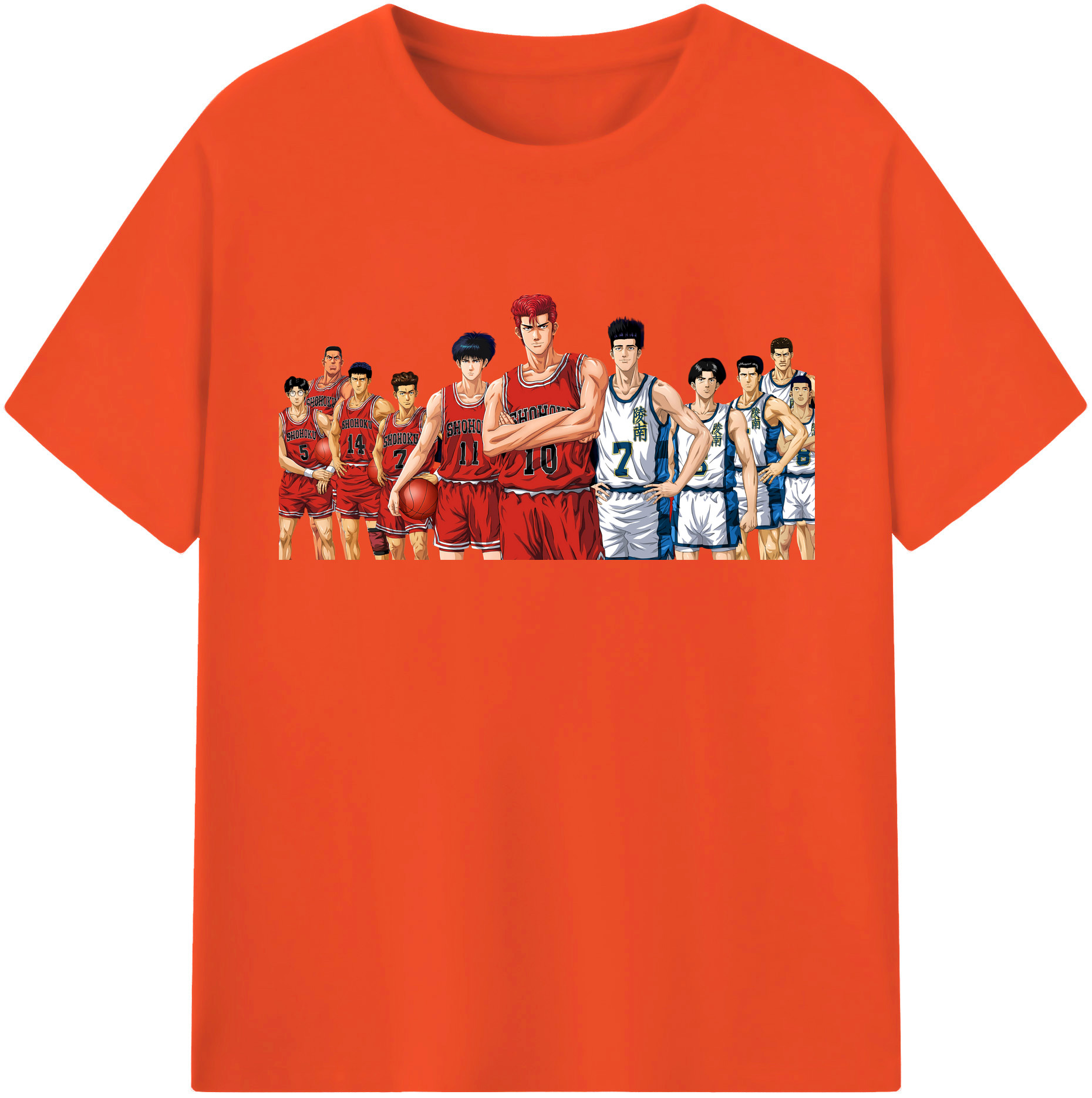 SLAM DUNK／スラムダンク 綿100％半袖Tシャツ（フロントプリント）