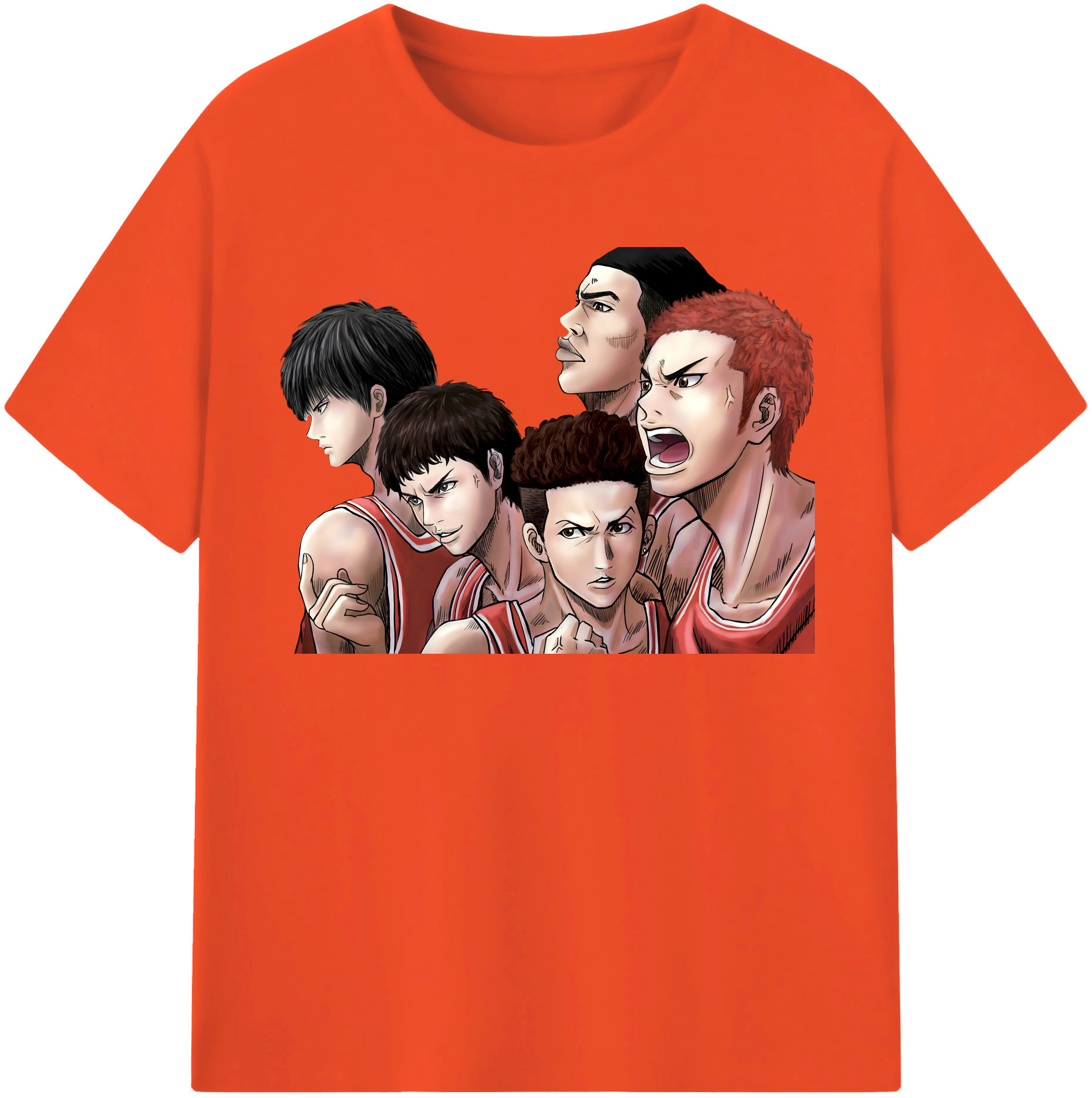 SLAM DUNK／スラムダンク 綿100％半袖Tシャツ（フロントプリント）