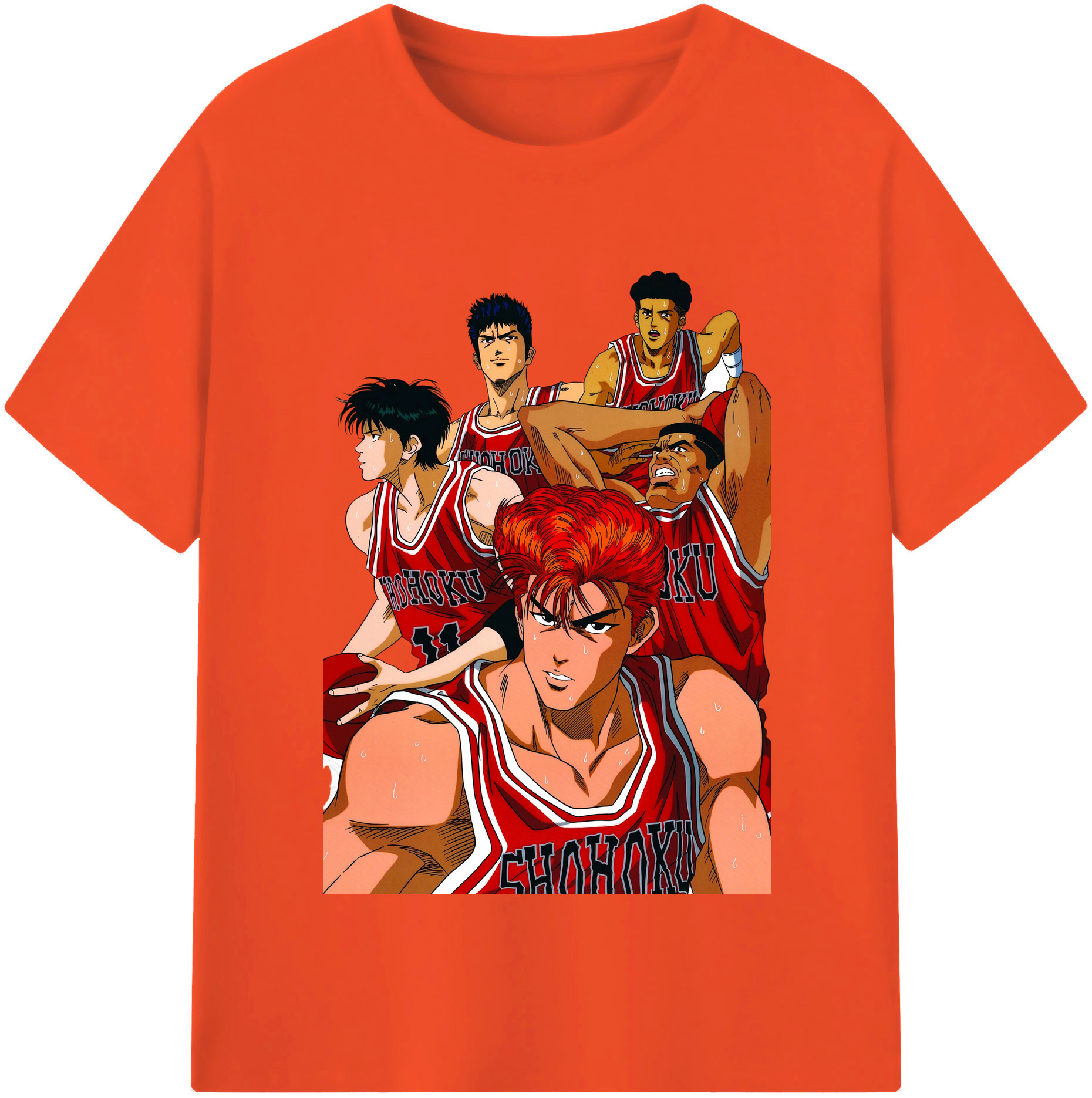 SLAM DUNK／スラムダンク 綿100％半袖Tシャツ（フロントプリント）