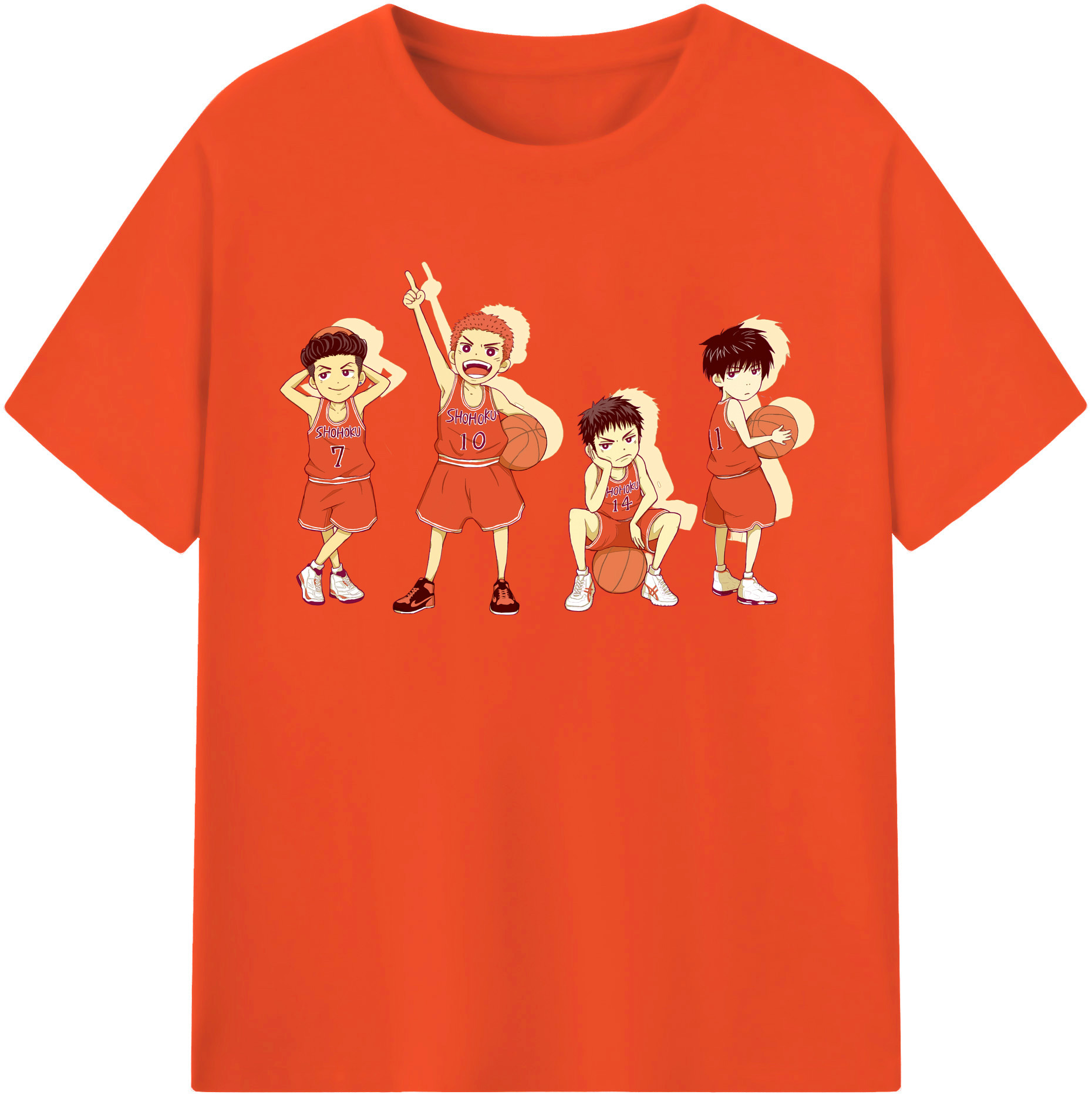 SLAM DUNK／スラムダンク 綿100％半袖Tシャツ（フロントプリント）