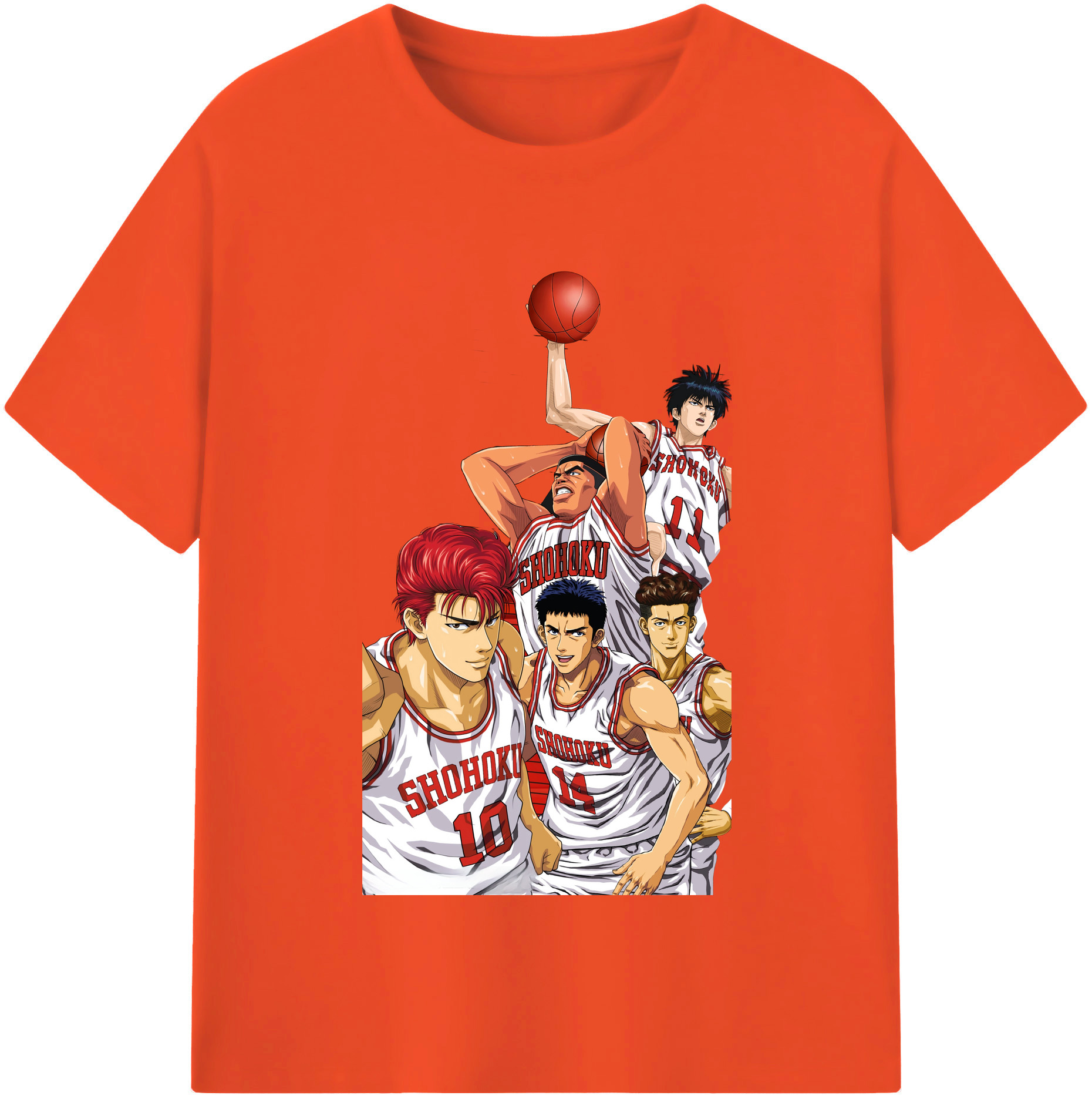 SLAM DUNK／スラムダンク 綿100％半袖Tシャツ（フロントプリント）