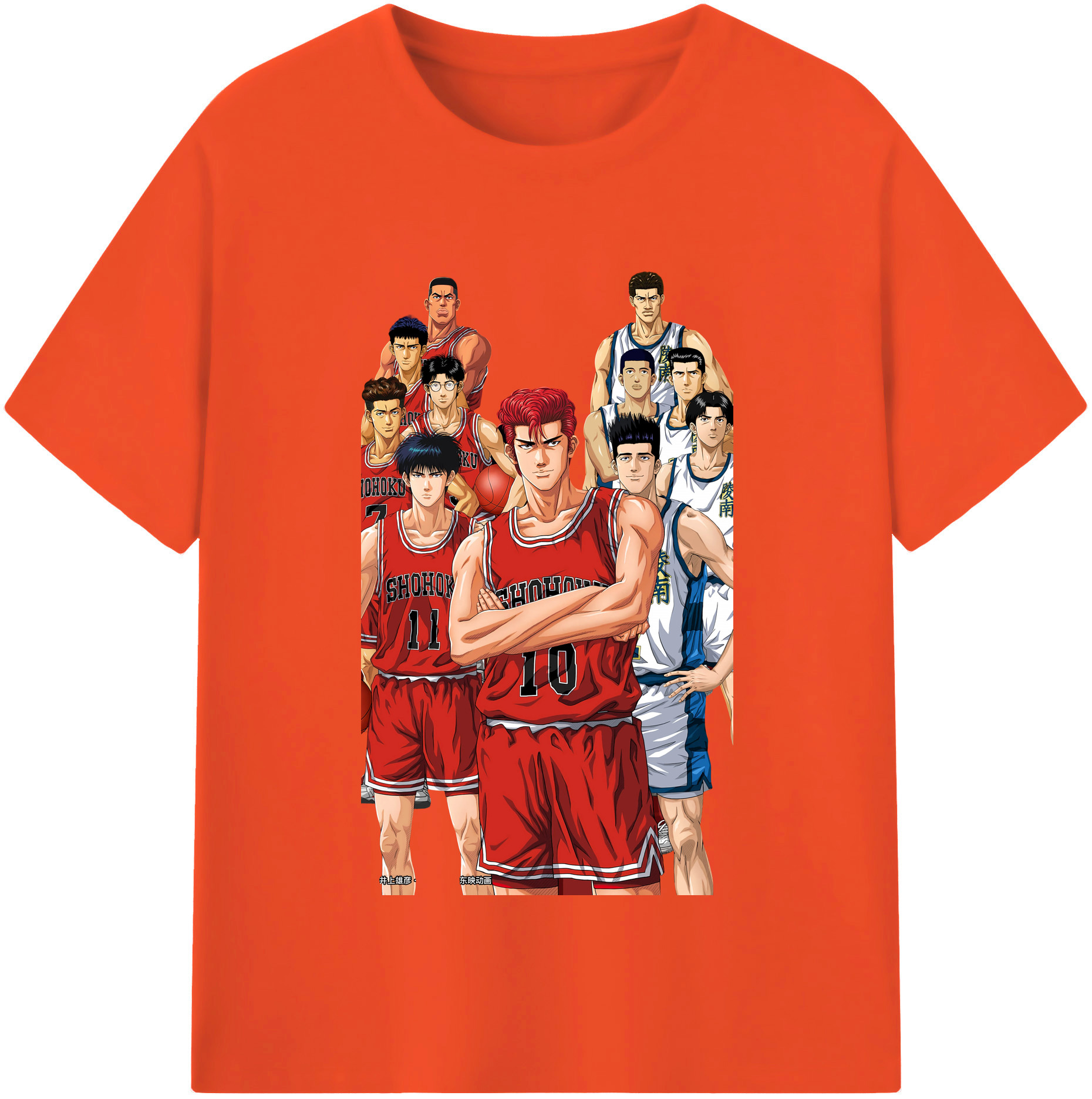 SLAM DUNK／スラムダンク 綿100％半袖Tシャツ（フロントプリント）