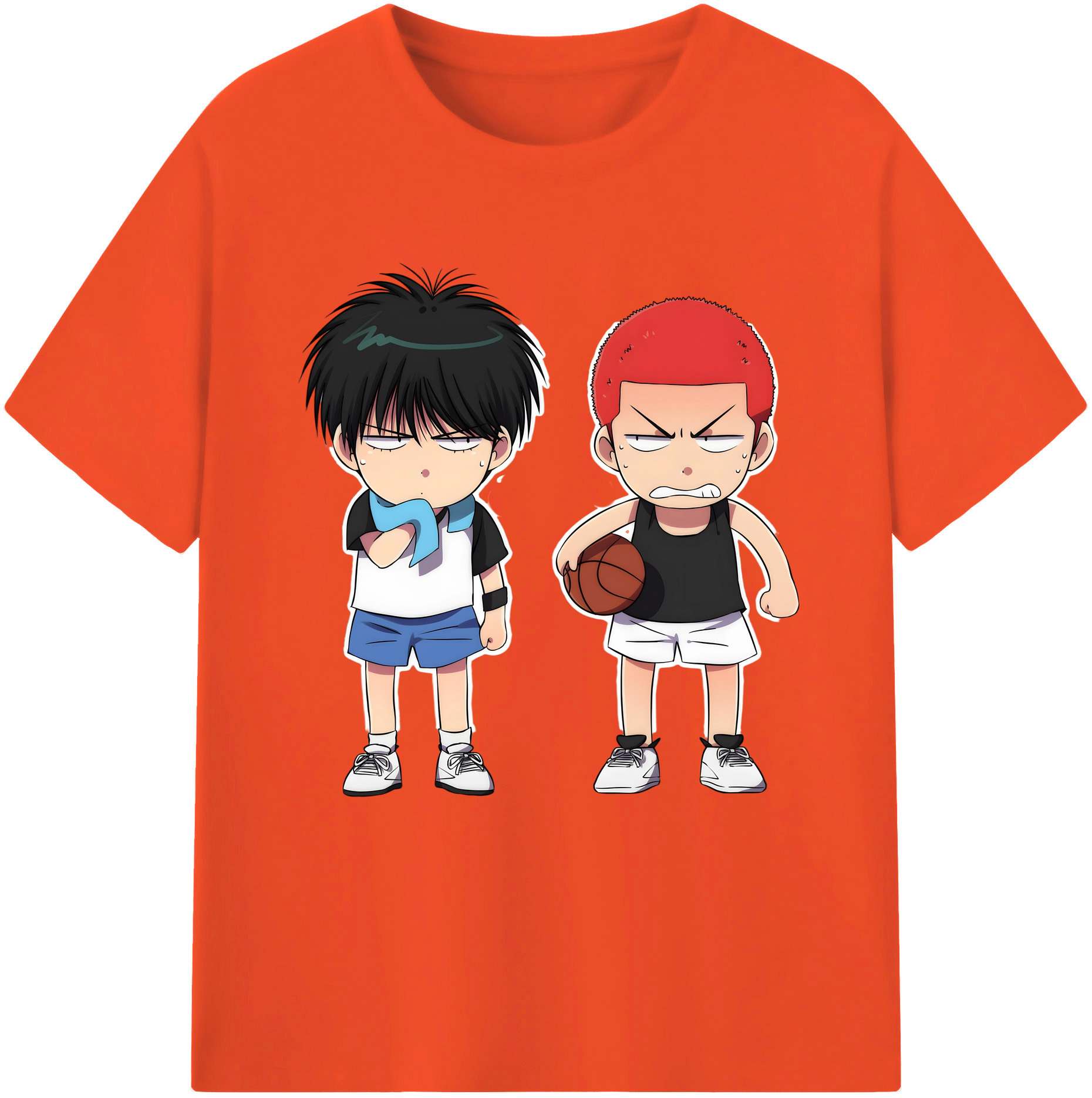 SLAM DUNK／スラムダンク 綿100％半袖Tシャツ（フロントプリント）