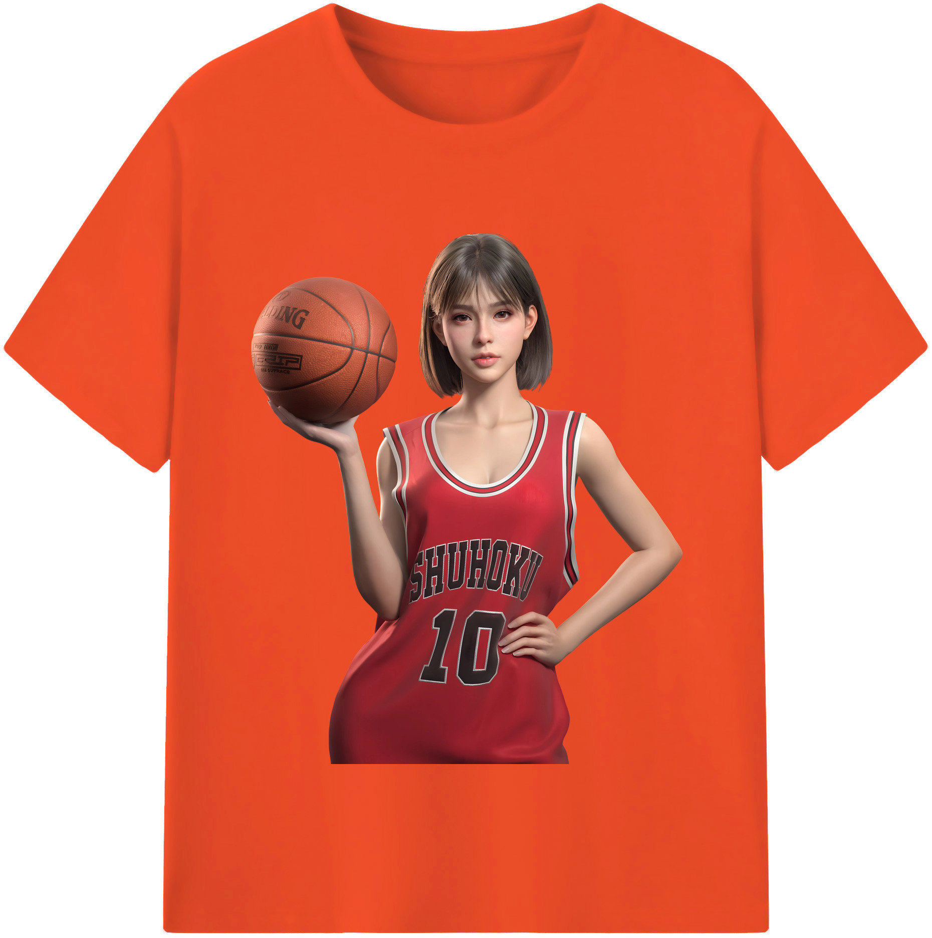 SLAM DUNK／スラムダンク 綿100％半袖Tシャツ（フロントプリント）