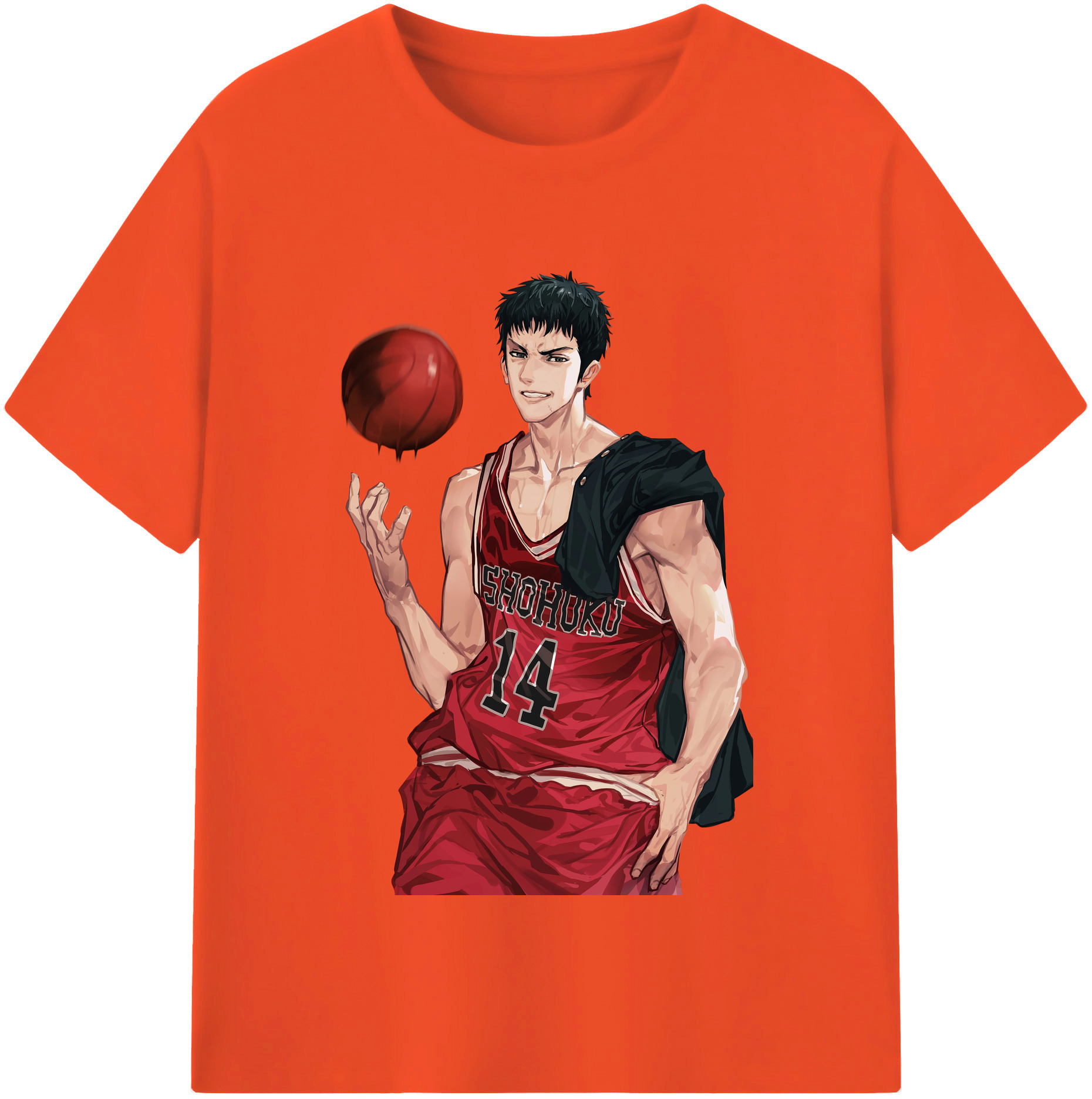 SLAM DUNK／スラムダンク 綿100％半袖Tシャツ（フロントプリント）