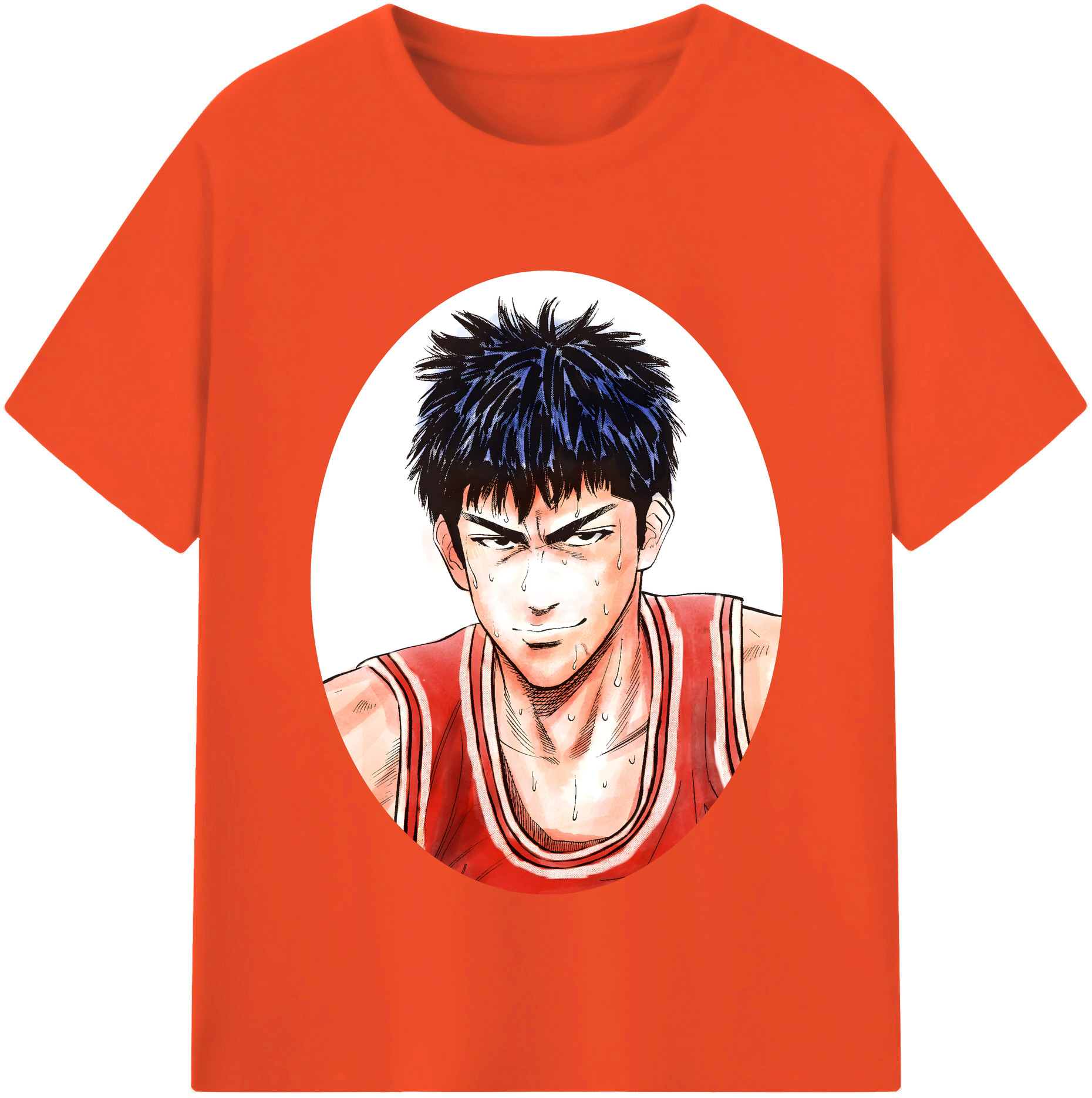 SLAM DUNK／スラムダンク 綿100％半袖Tシャツ（フロントプリント）