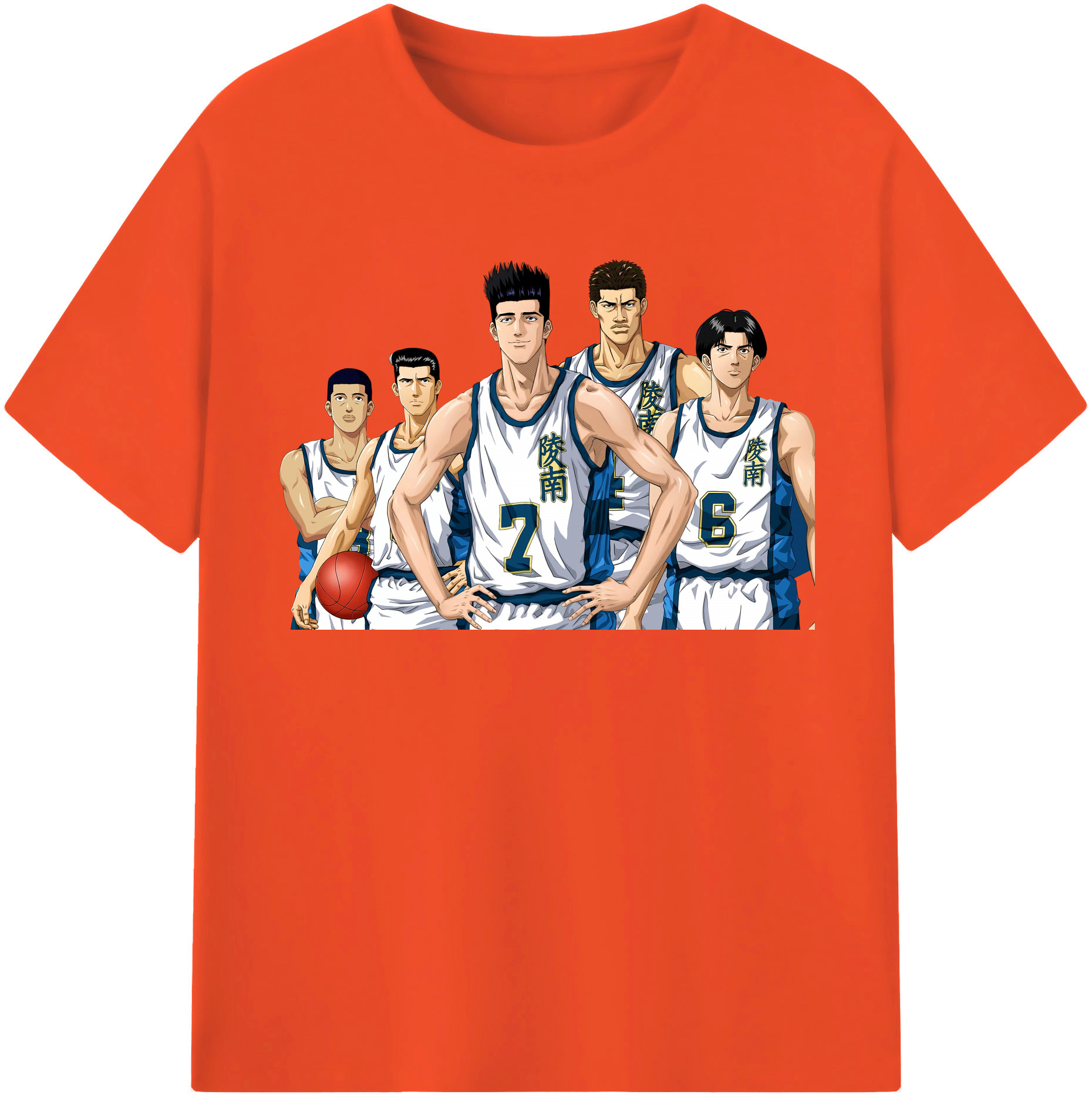 SLAM DUNK／スラムダンク 綿100％半袖Tシャツ（フロントプリント）
