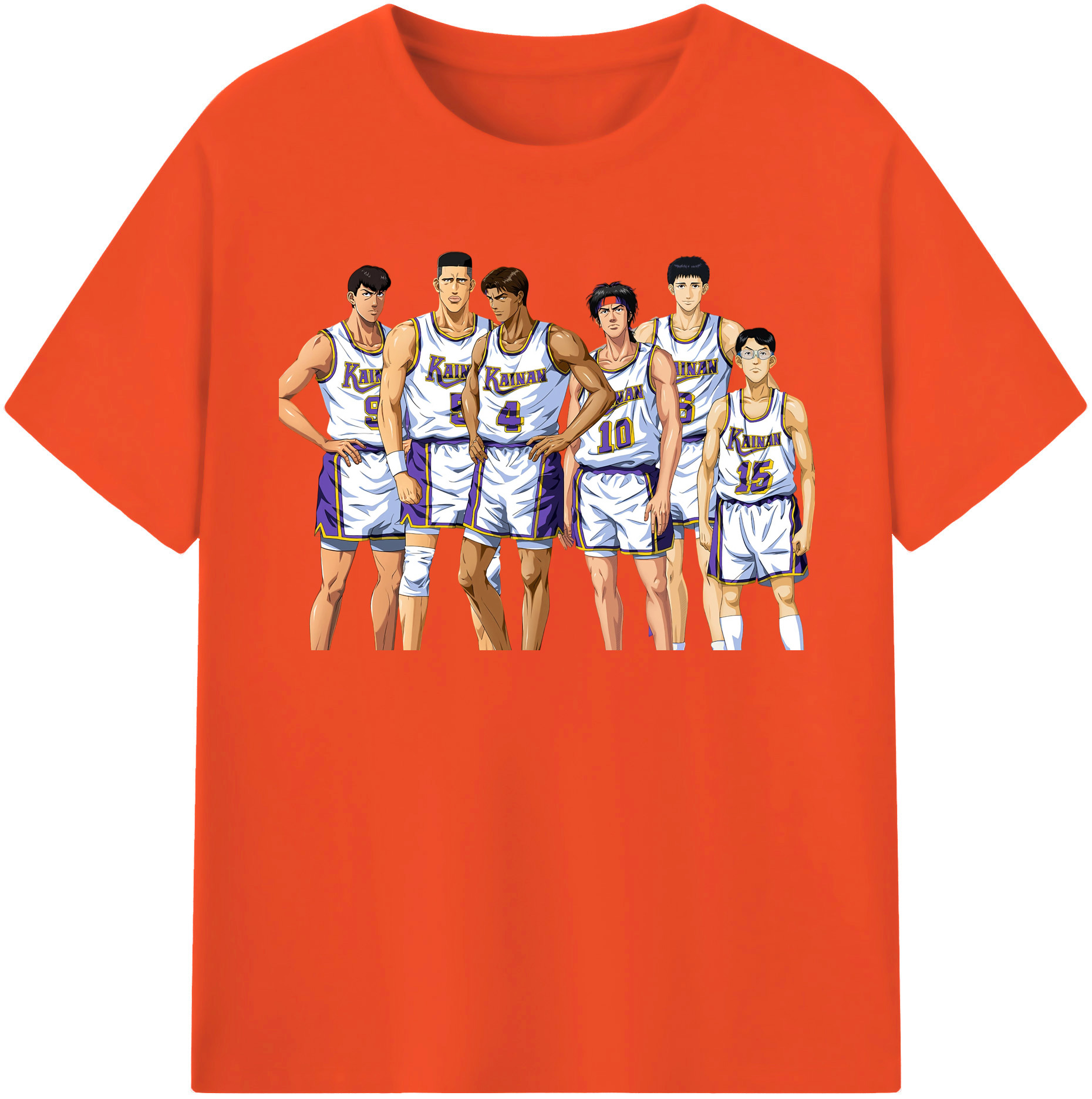 SLAM DUNK／スラムダンク 綿100％半袖Tシャツ（フロントプリント）