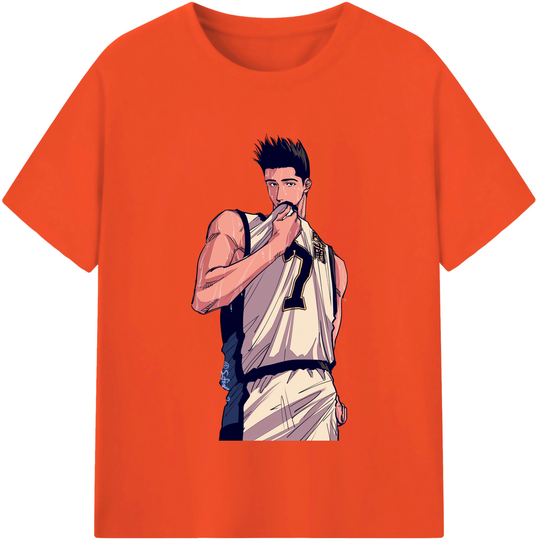 SLAM DUNK／スラムダンク 綿100％半袖Tシャツ（フロントプリント）