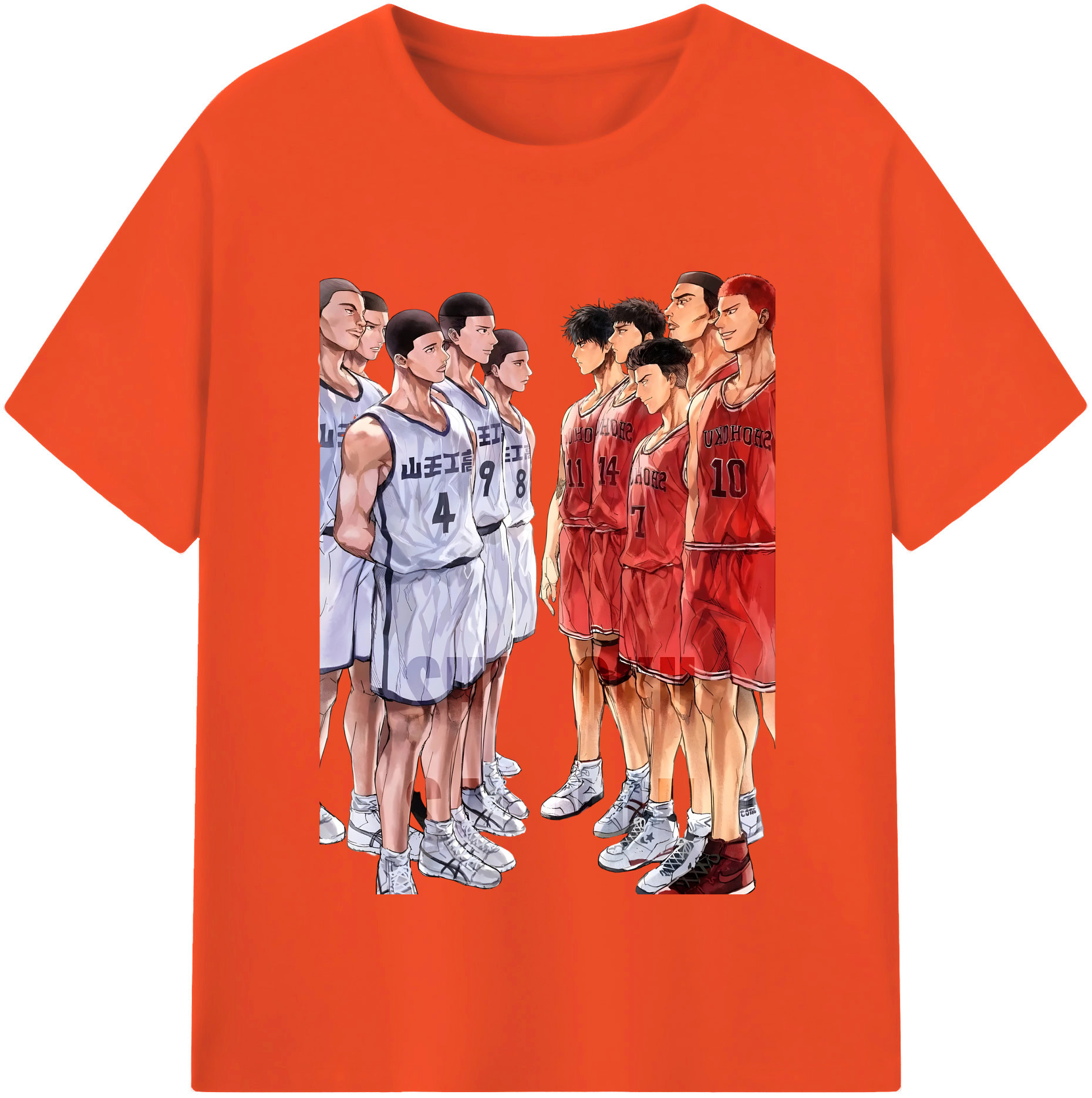 SLAM DUNK／スラムダンク 綿100％半袖Tシャツ（フロントプリント）