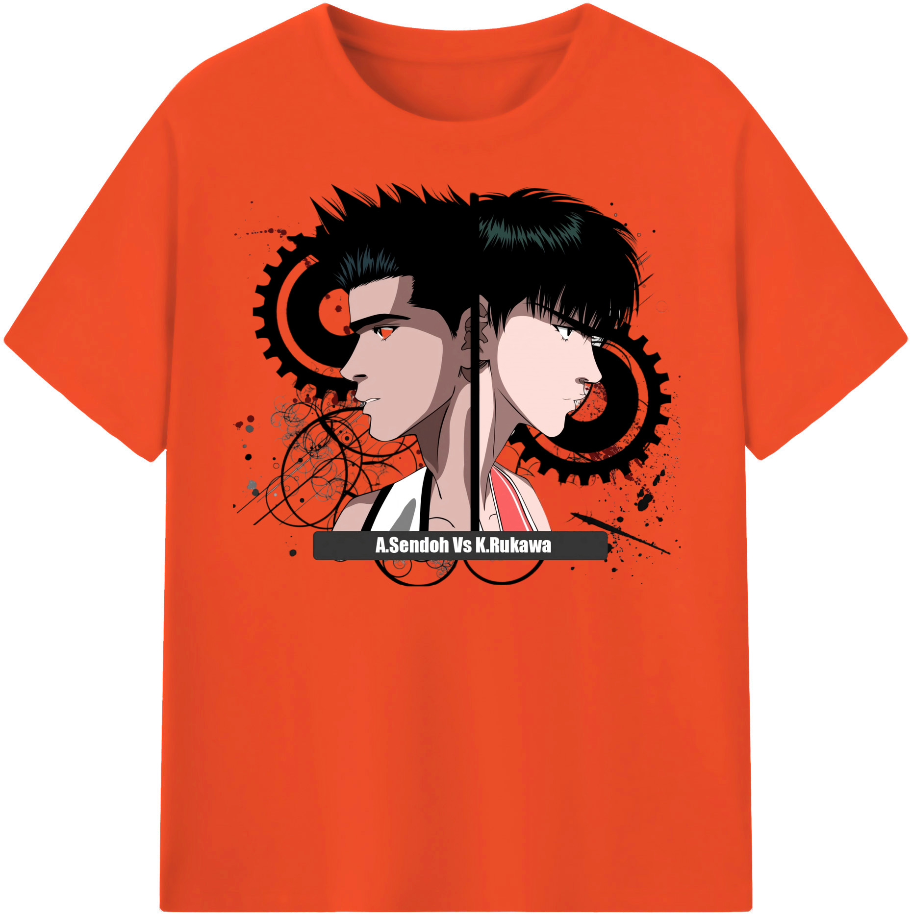 SLAM DUNK／スラムダンク 綿100％半袖Tシャツ（フロントプリント）