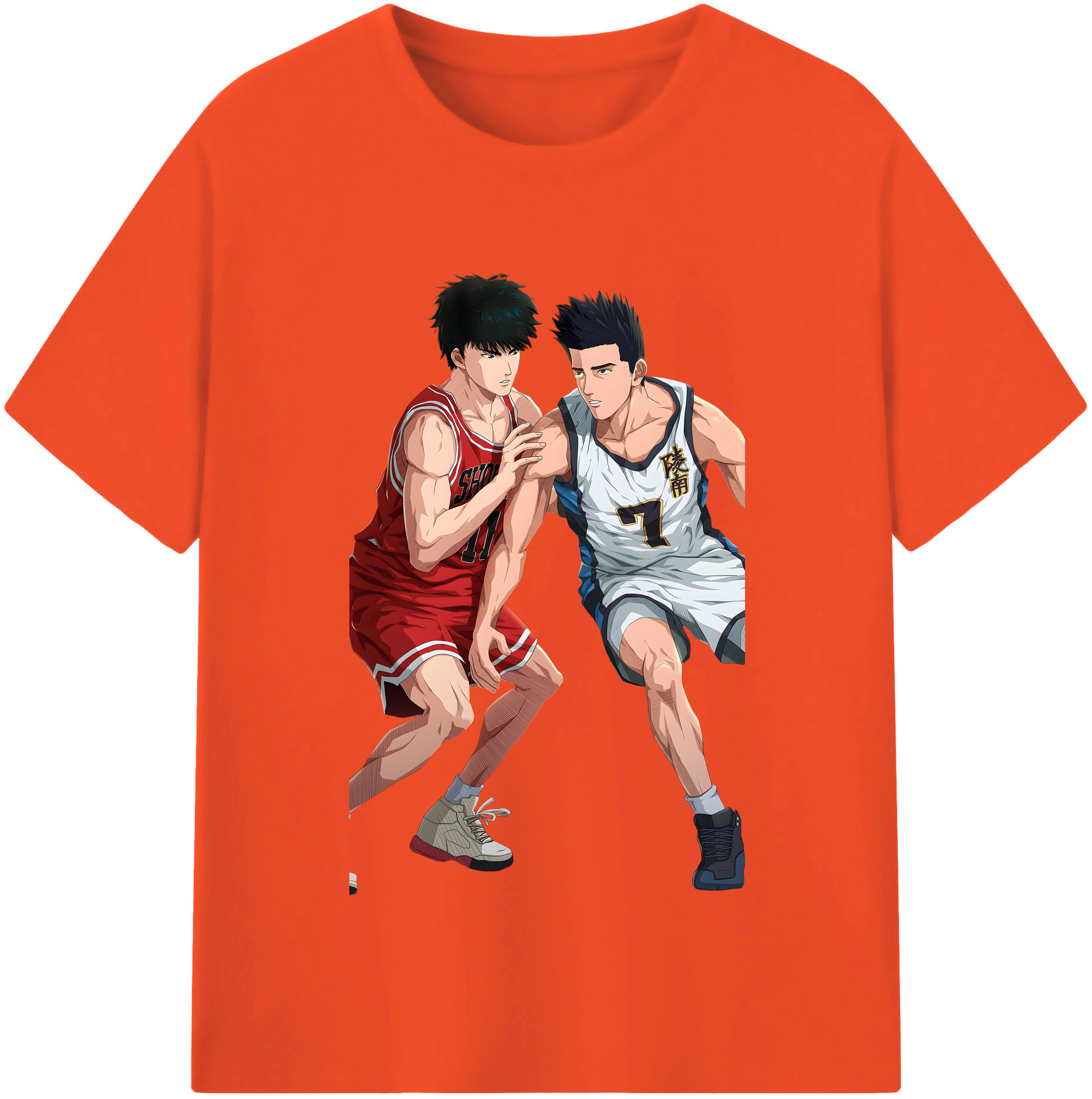 SLAM DUNK／スラムダンク 綿100％半袖Tシャツ（フロントプリント）