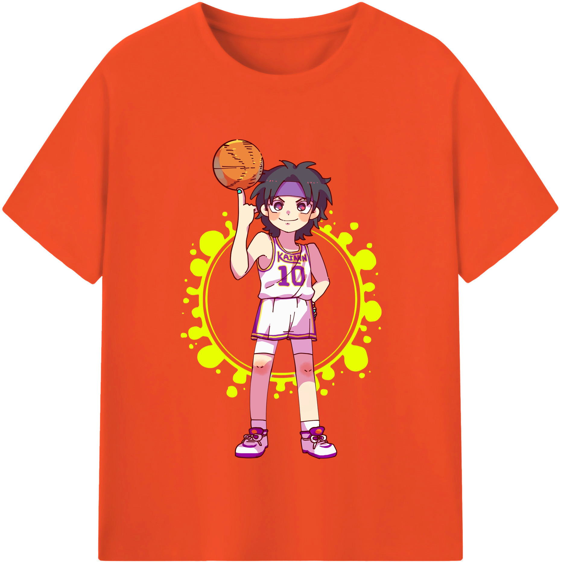 SLAM DUNK／スラムダンク 綿100％半袖Tシャツ（フロントプリント）