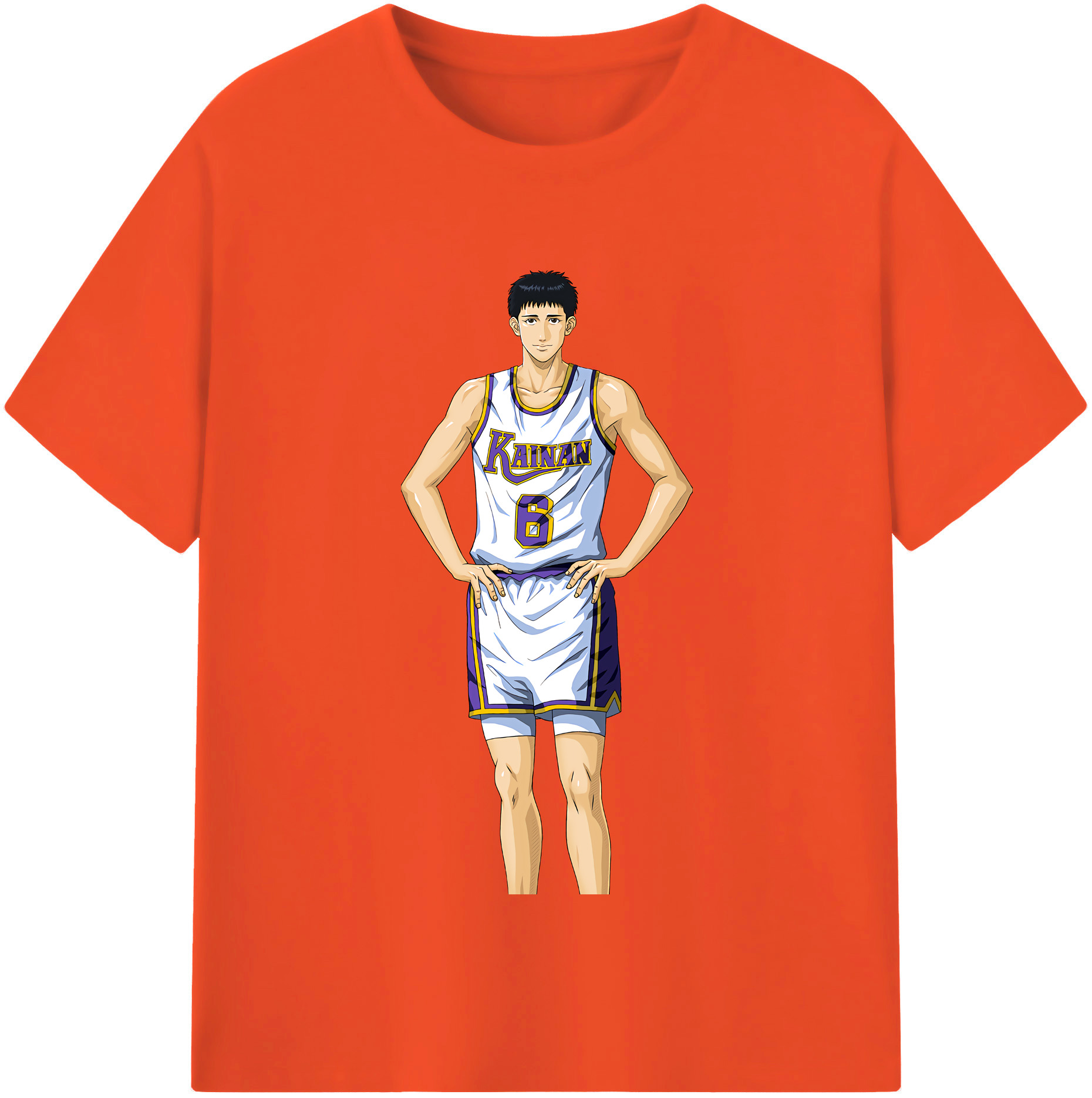 SLAM DUNK／スラムダンク 綿100％半袖Tシャツ（フロントプリント）