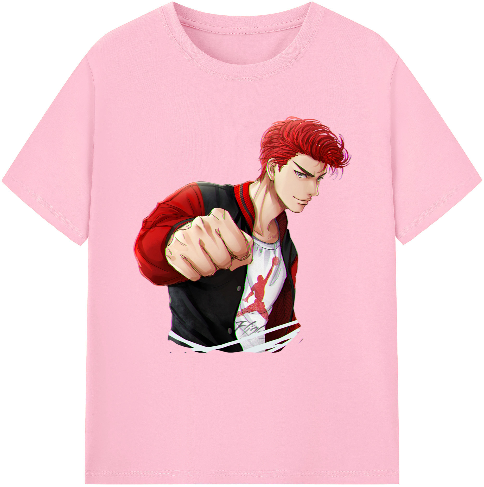 SLAM DUNK／スラムダンク 綿100％半袖Tシャツ（フロントプリント）