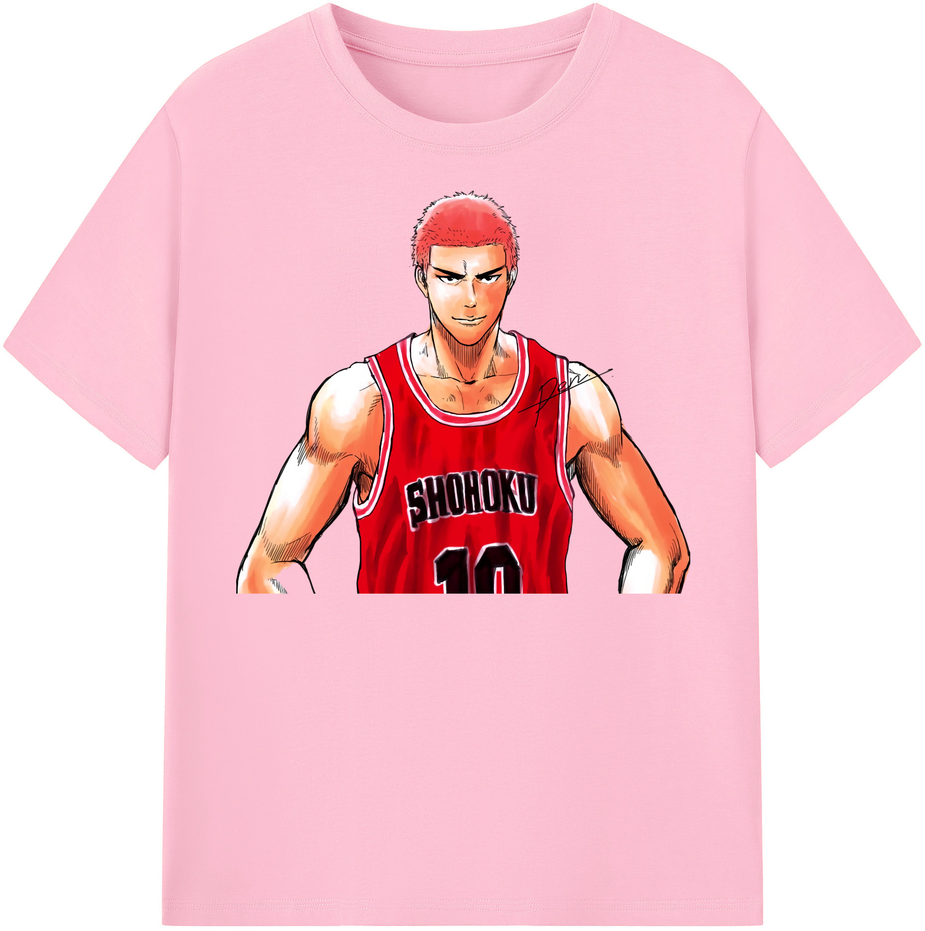 SLAM DUNK／スラムダンク 綿100％半袖Tシャツ（フロントプリント）