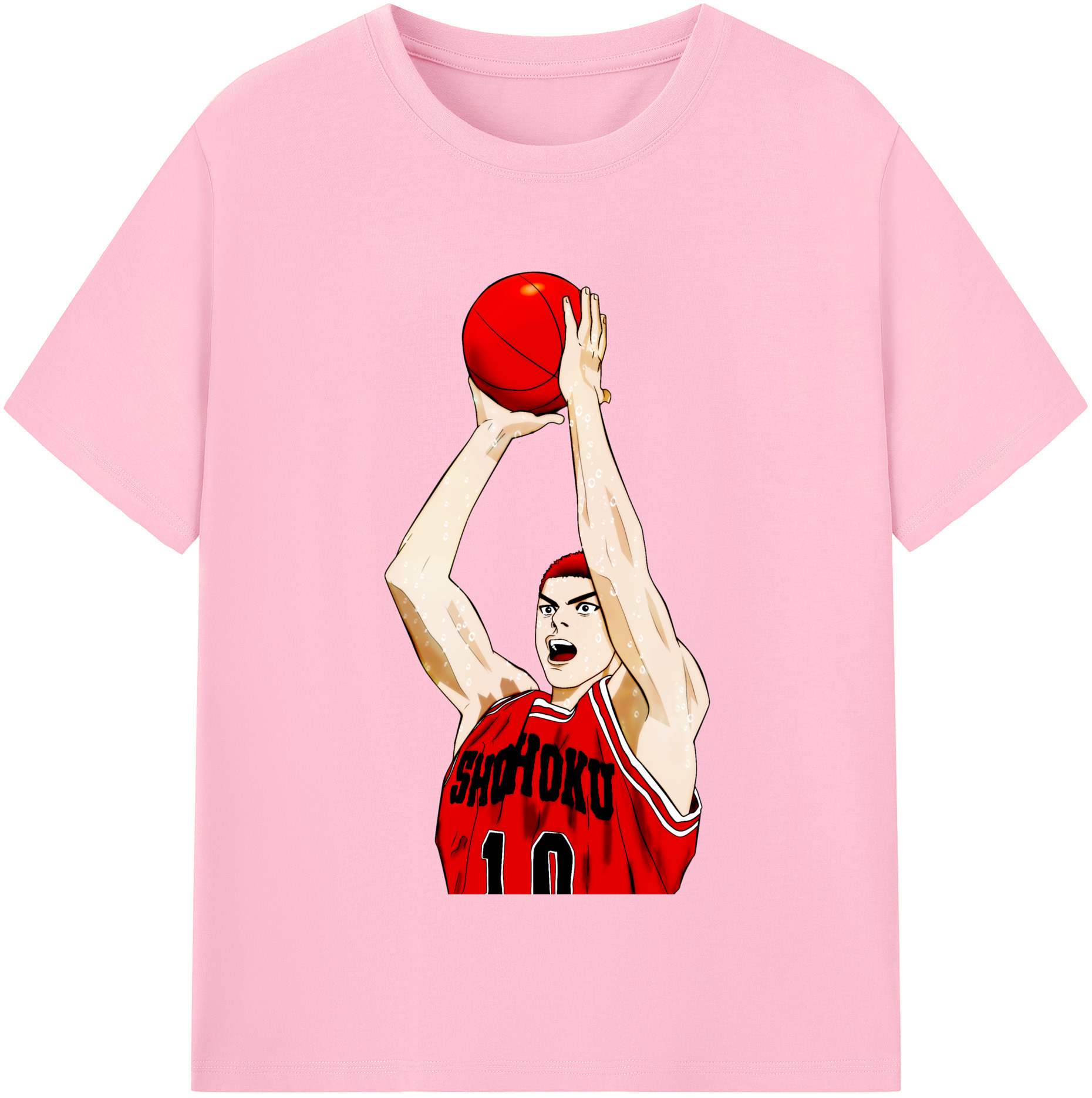 SLAM DUNK／スラムダンク 綿100％半袖Tシャツ（フロントプリント）