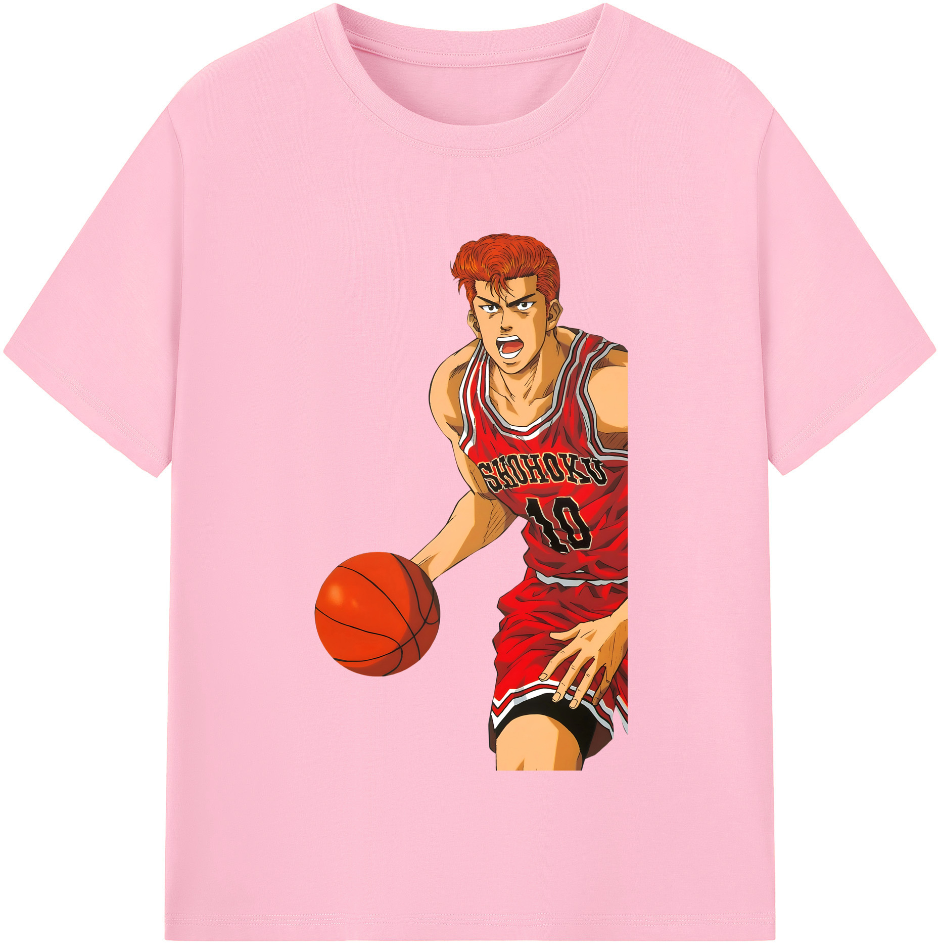 SLAM DUNK／スラムダンク 綿100％半袖Tシャツ（フロントプリント）
