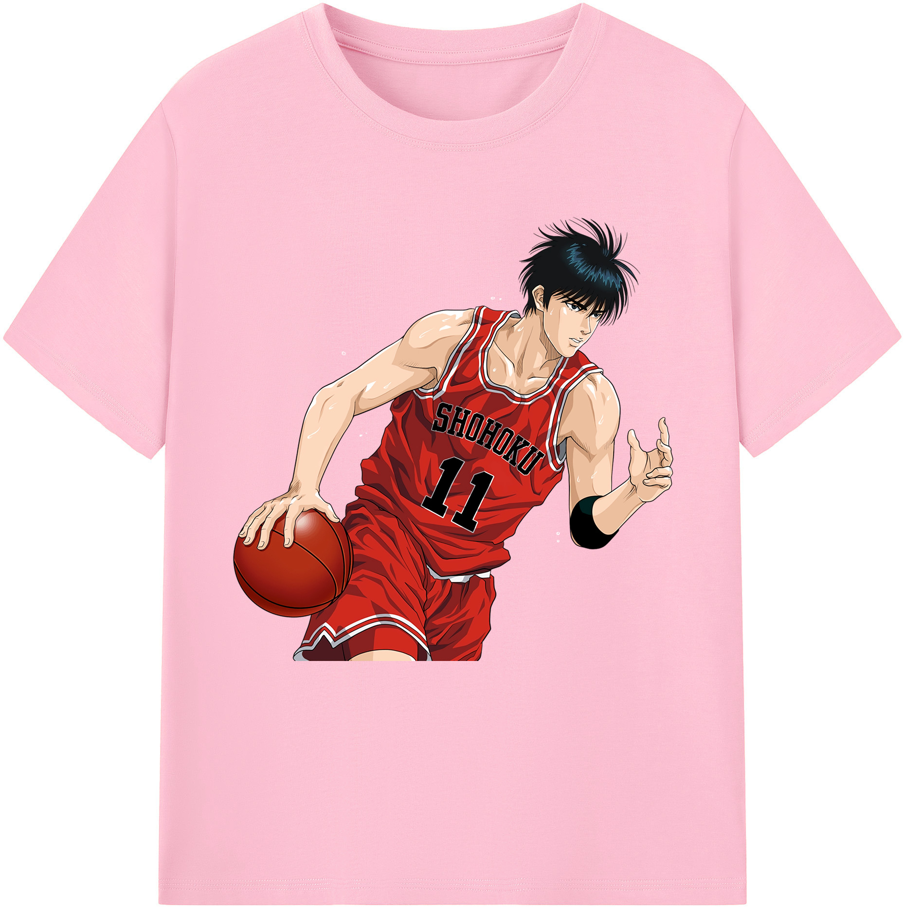 SLAM DUNK／スラムダンク 綿100％半袖Tシャツ（フロントプリント）