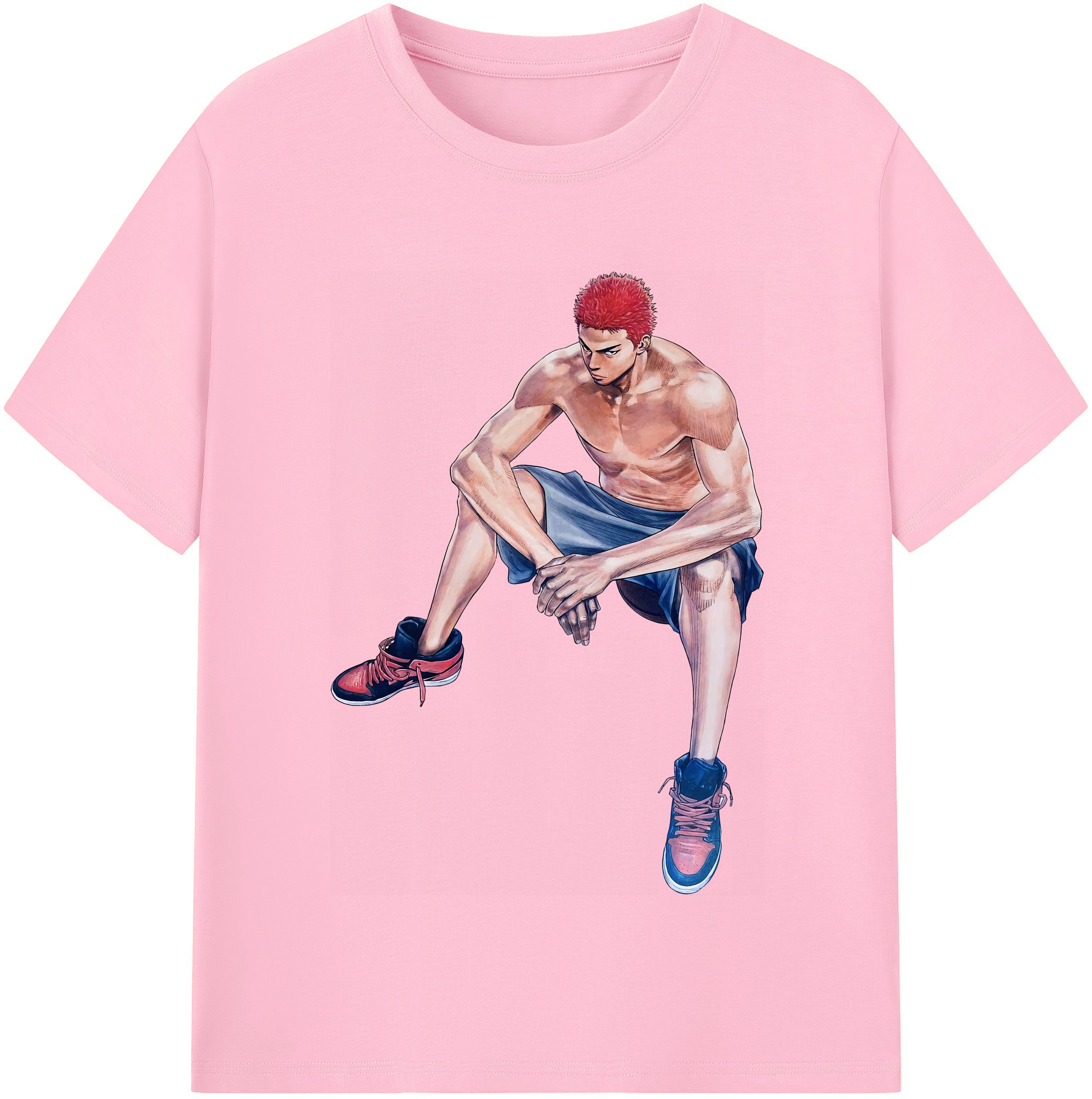 SLAM DUNK／スラムダンク 綿100％半袖Tシャツ（フロントプリント）