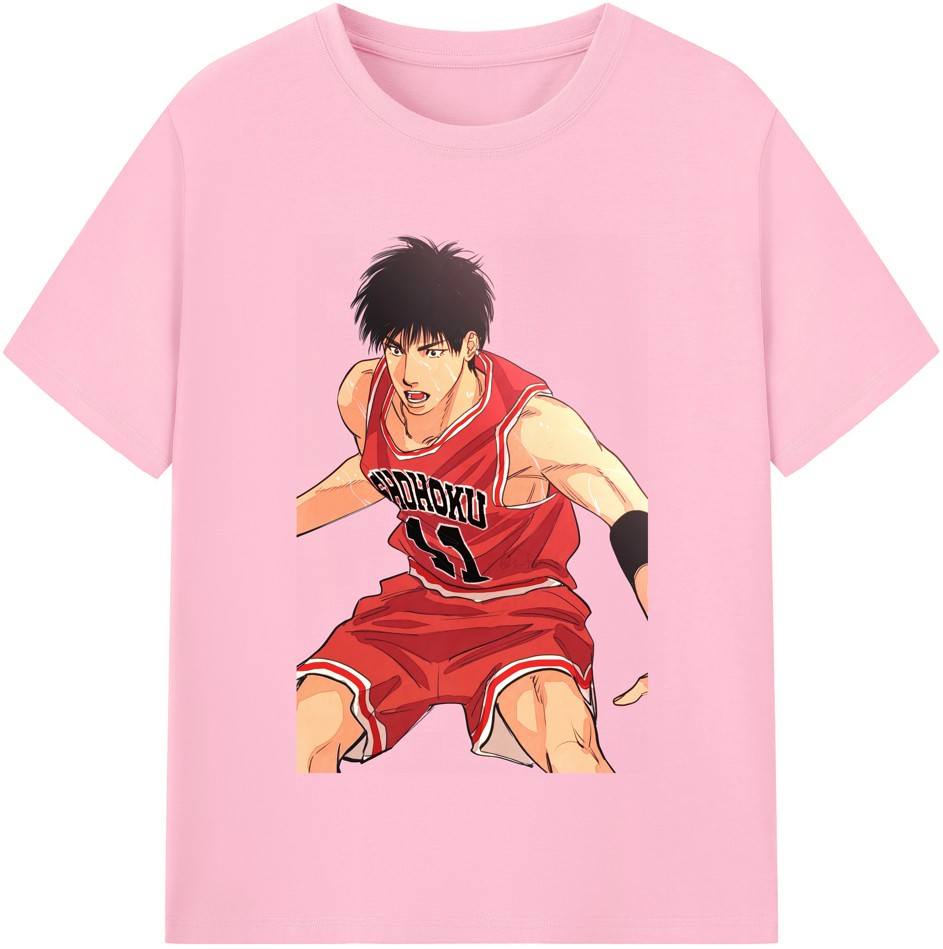 SLAM DUNK／スラムダンク 綿100％半袖Tシャツ（フロントプリント）