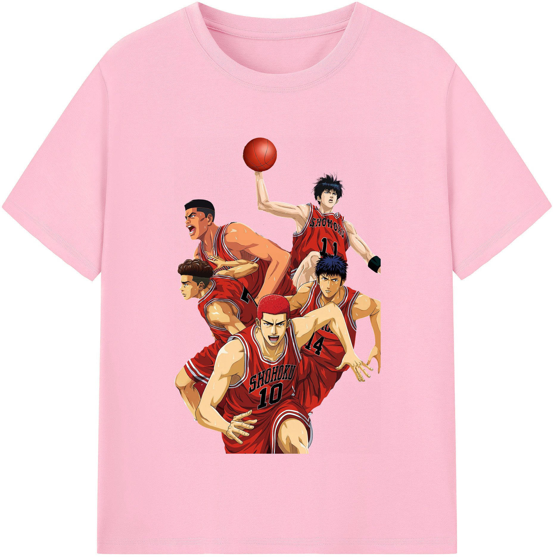 SLAM DUNK／スラムダンク 綿100％半袖Tシャツ（フロントプリント）