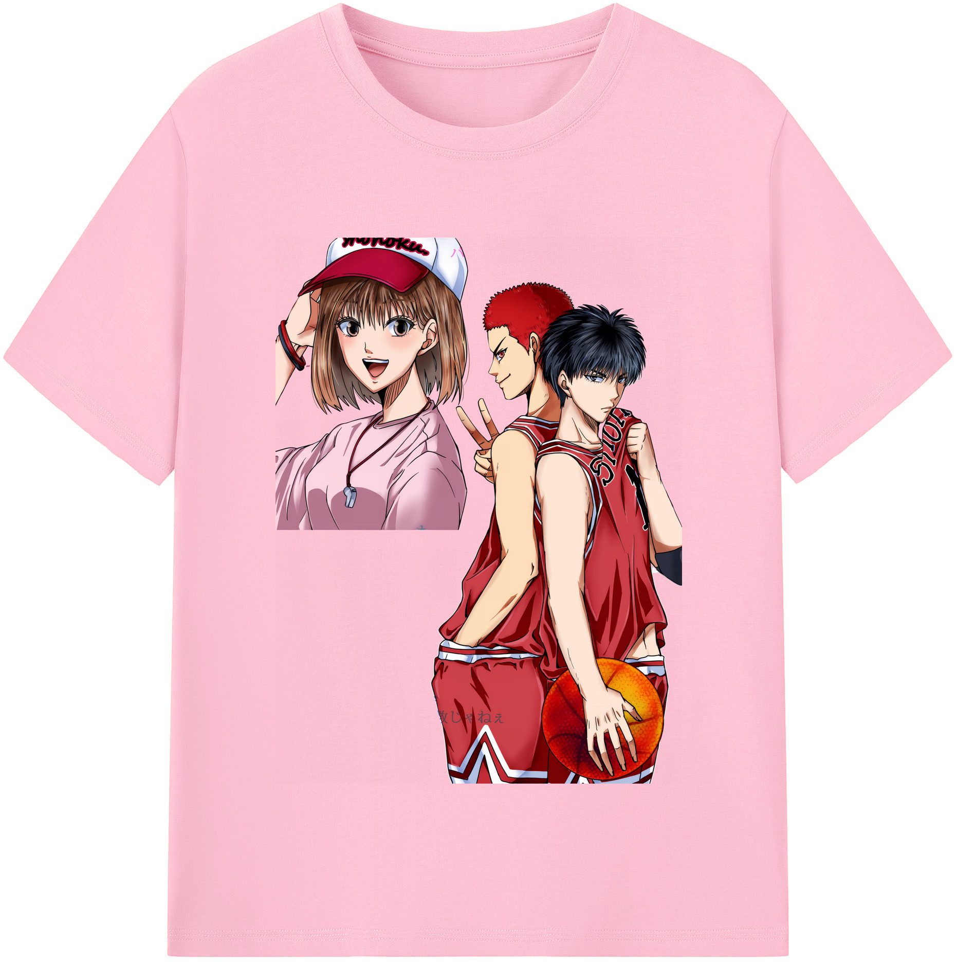 SLAM DUNK／スラムダンク 綿100％半袖Tシャツ（フロントプリント）