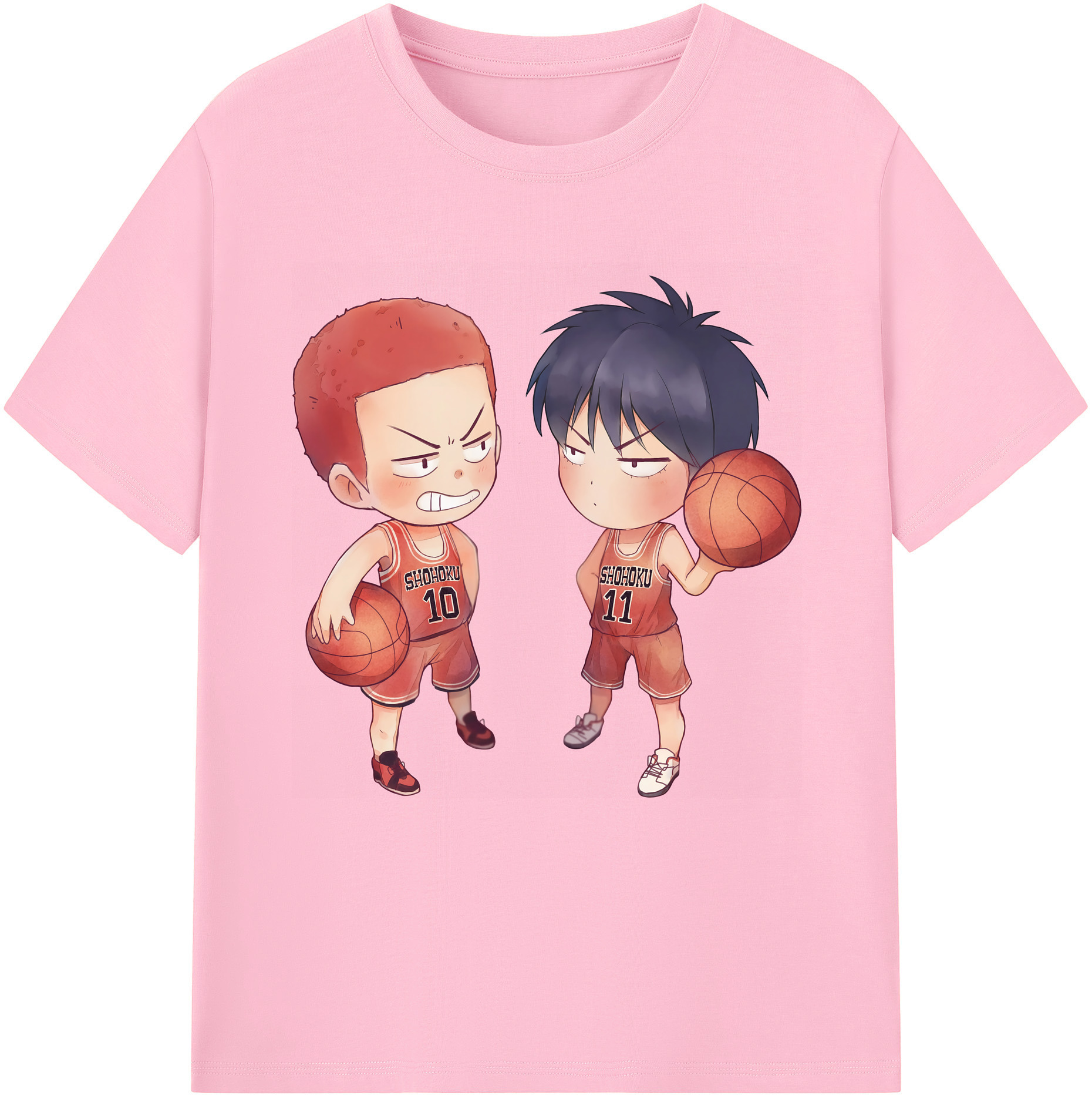 SLAM DUNK／スラムダンク 綿100％半袖Tシャツ（フロントプリント）