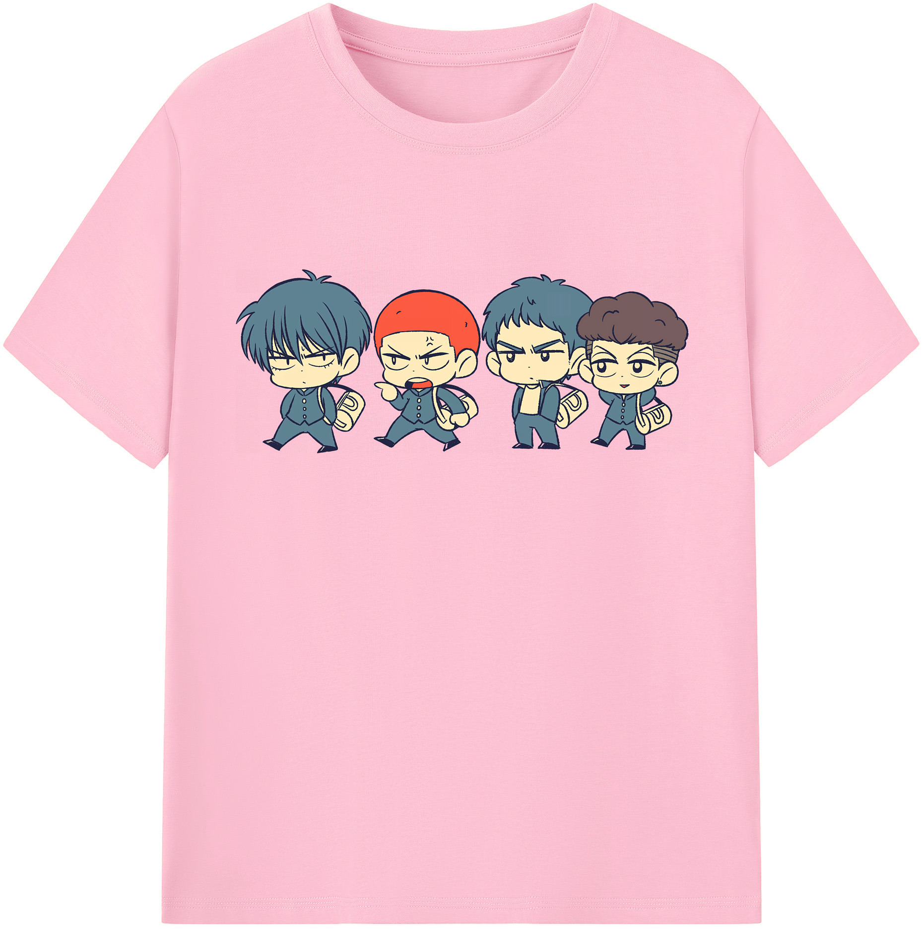 SLAM DUNK／スラムダンク 綿100％半袖Tシャツ（フロントプリント）