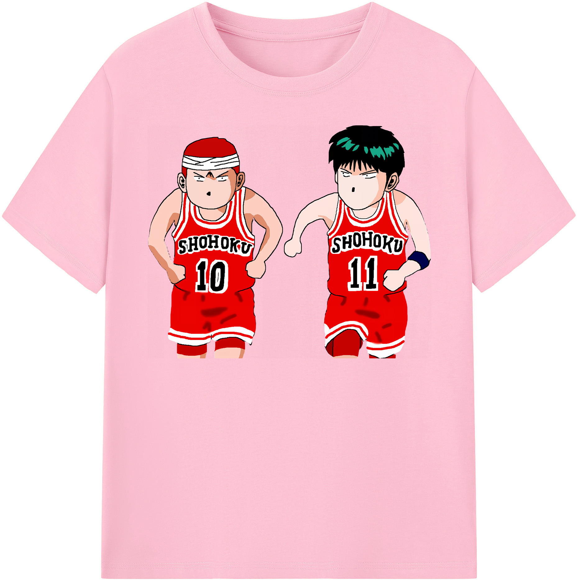SLAM DUNK／スラムダンク 綿100％半袖Tシャツ（フロントプリント）
