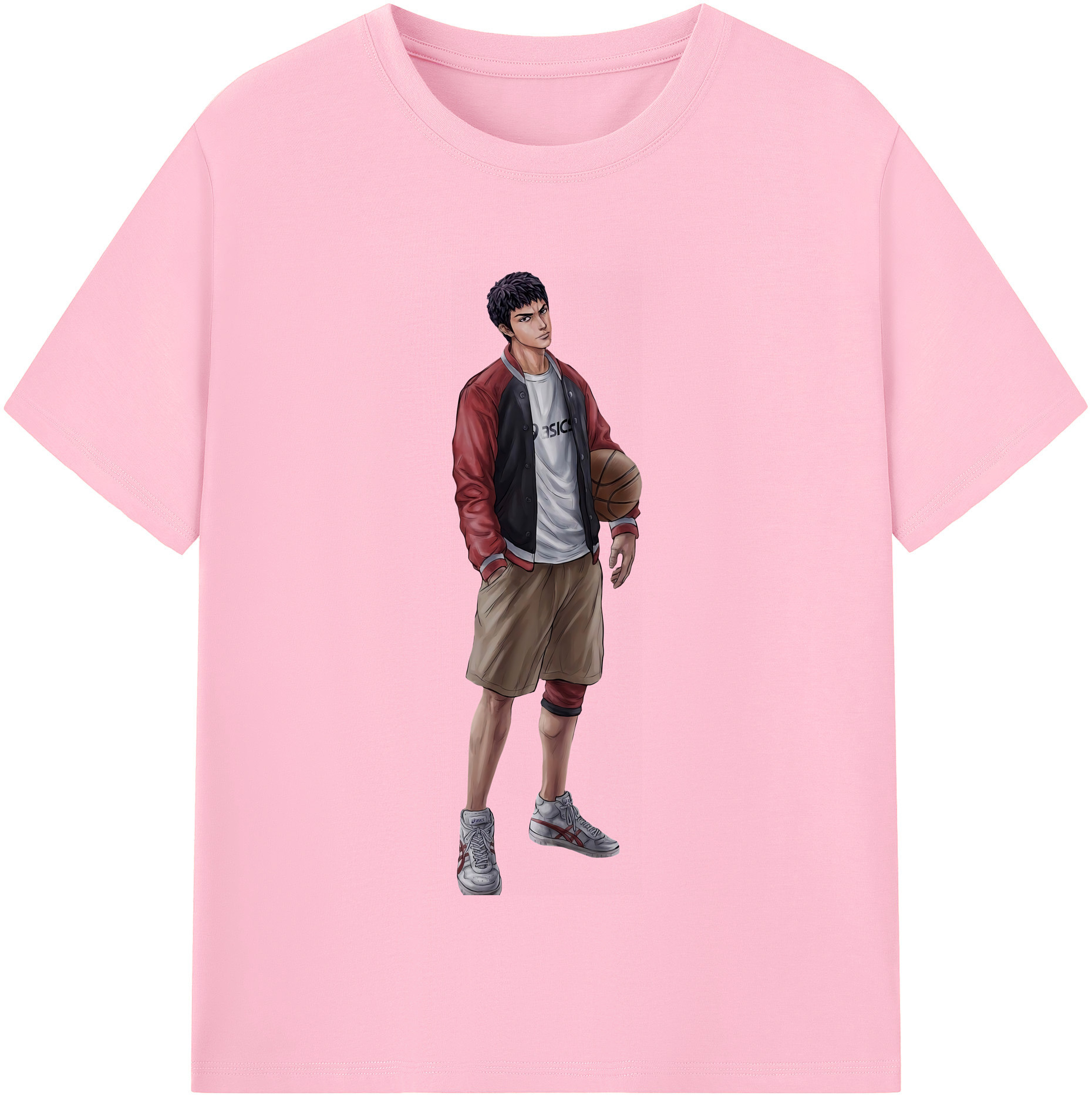 SLAM DUNK／スラムダンク 綿100％半袖Tシャツ（フロントプリント）