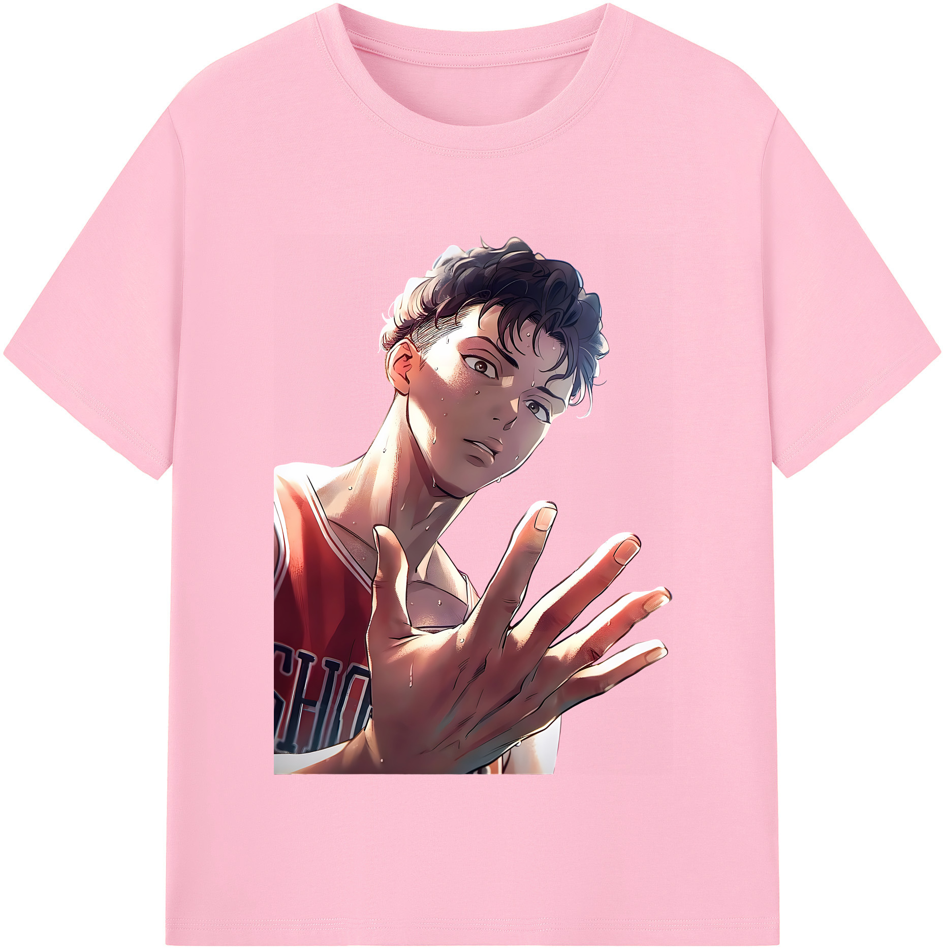 SLAM DUNK／スラムダンク 綿100％半袖Tシャツ（フロントプリント）
