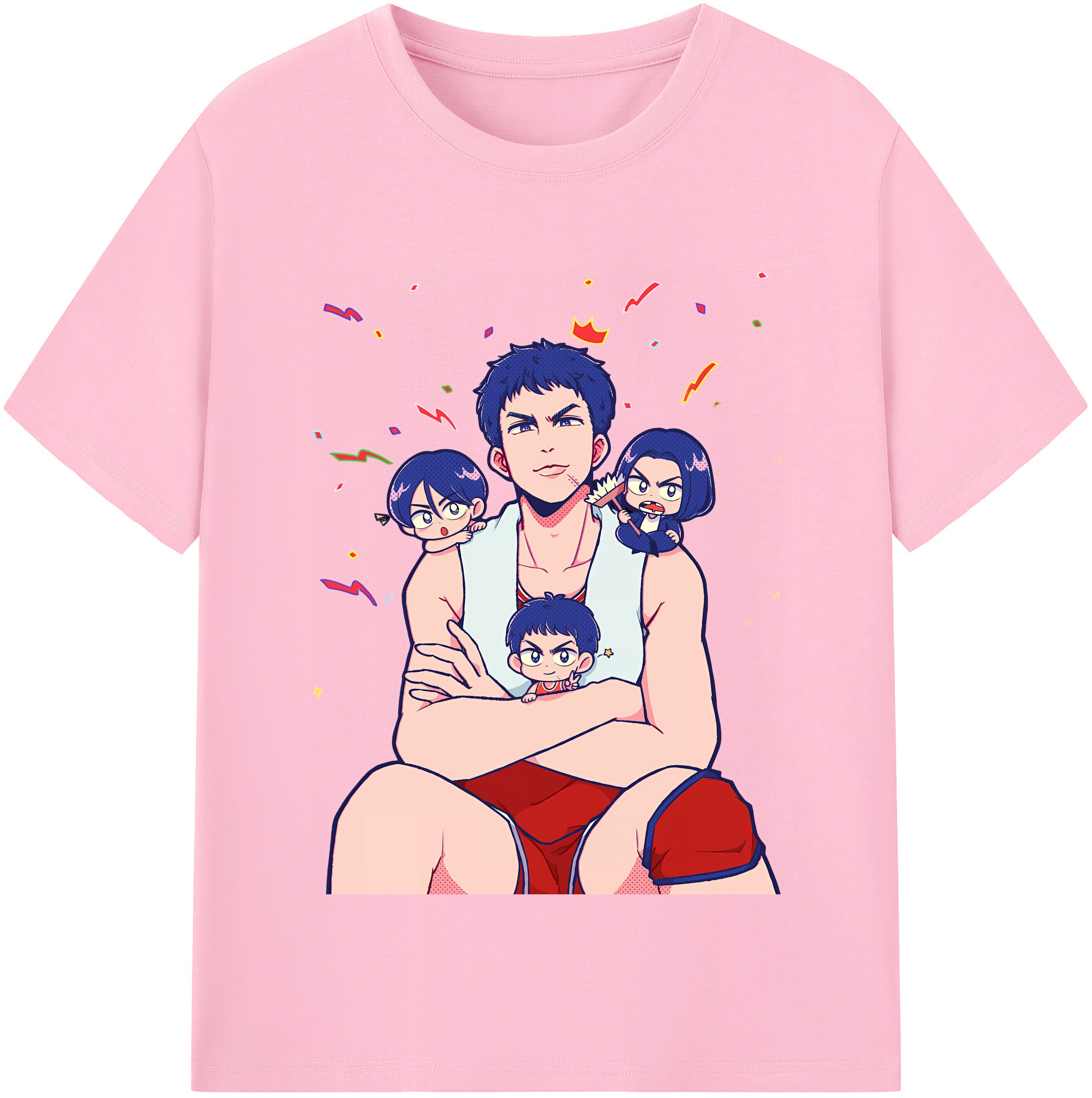 SLAM DUNK／スラムダンク 綿100％半袖Tシャツ（フロントプリント）