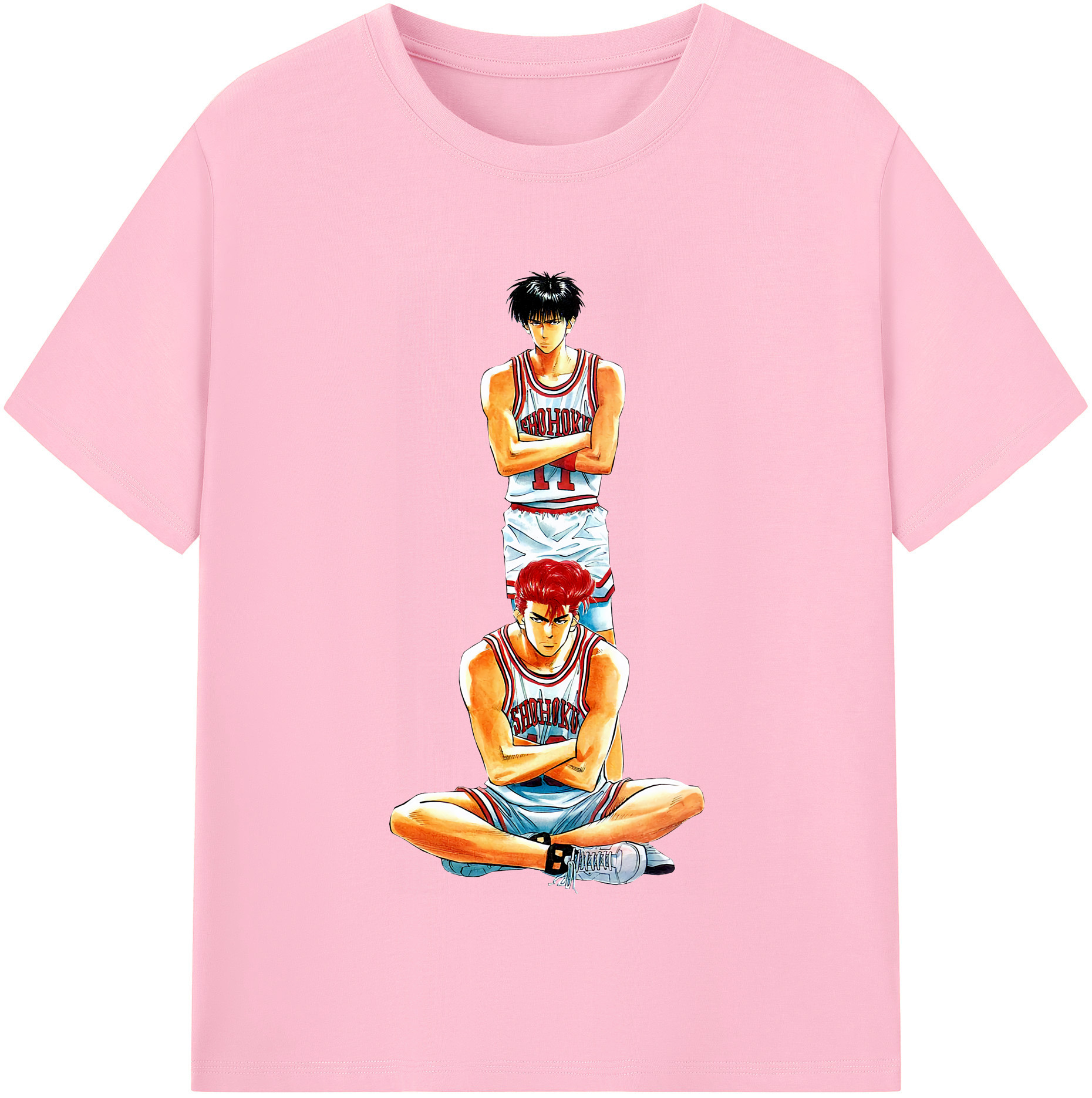 SLAM DUNK／スラムダンク 綿100％半袖Tシャツ（フロントプリント）