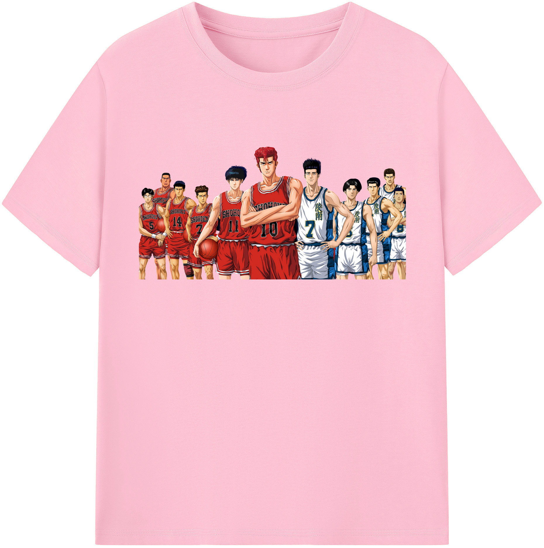 SLAM DUNK／スラムダンク 綿100％半袖Tシャツ（フロントプリント）
