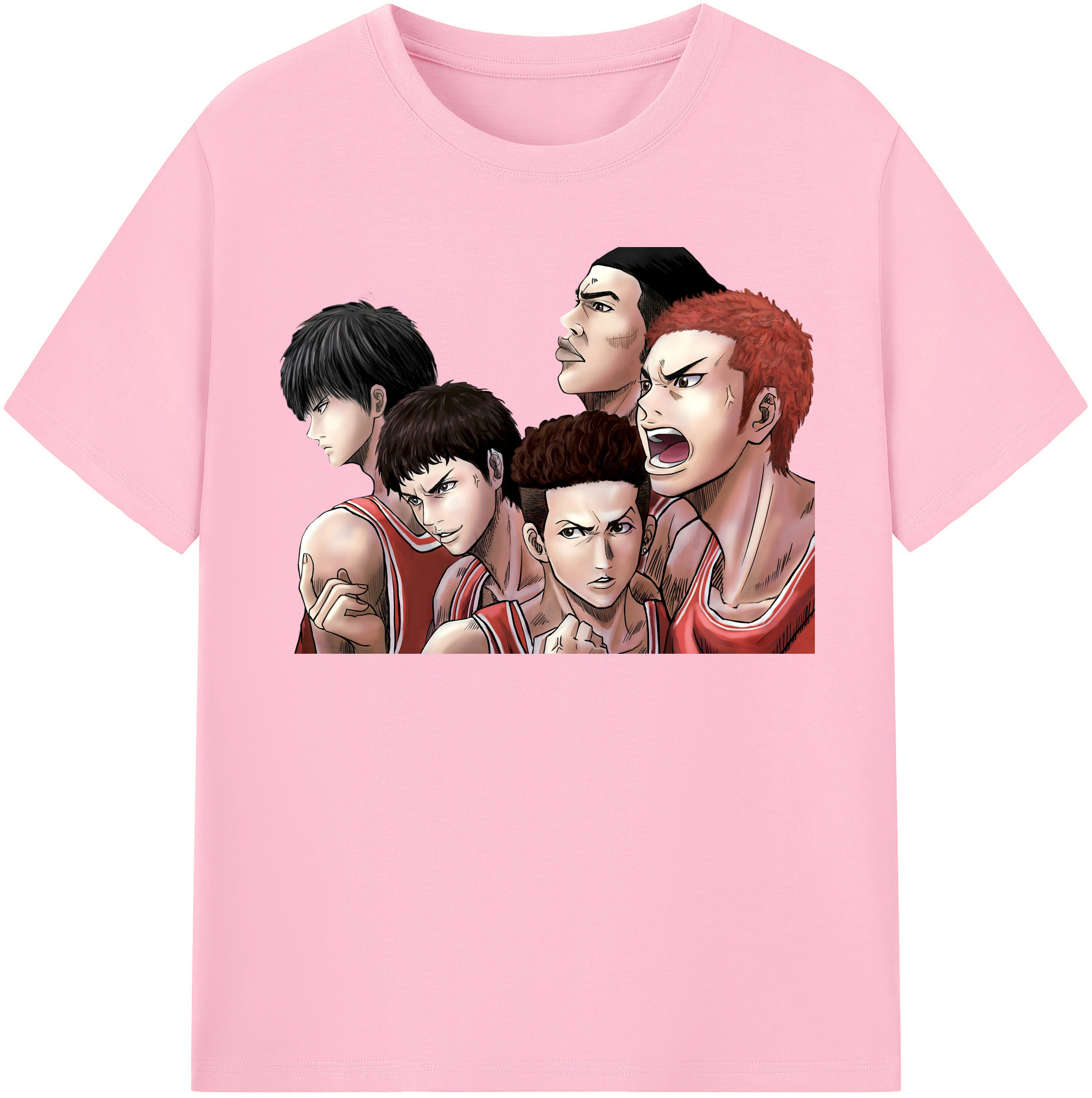 SLAM DUNK／スラムダンク 綿100％半袖Tシャツ（フロントプリント）