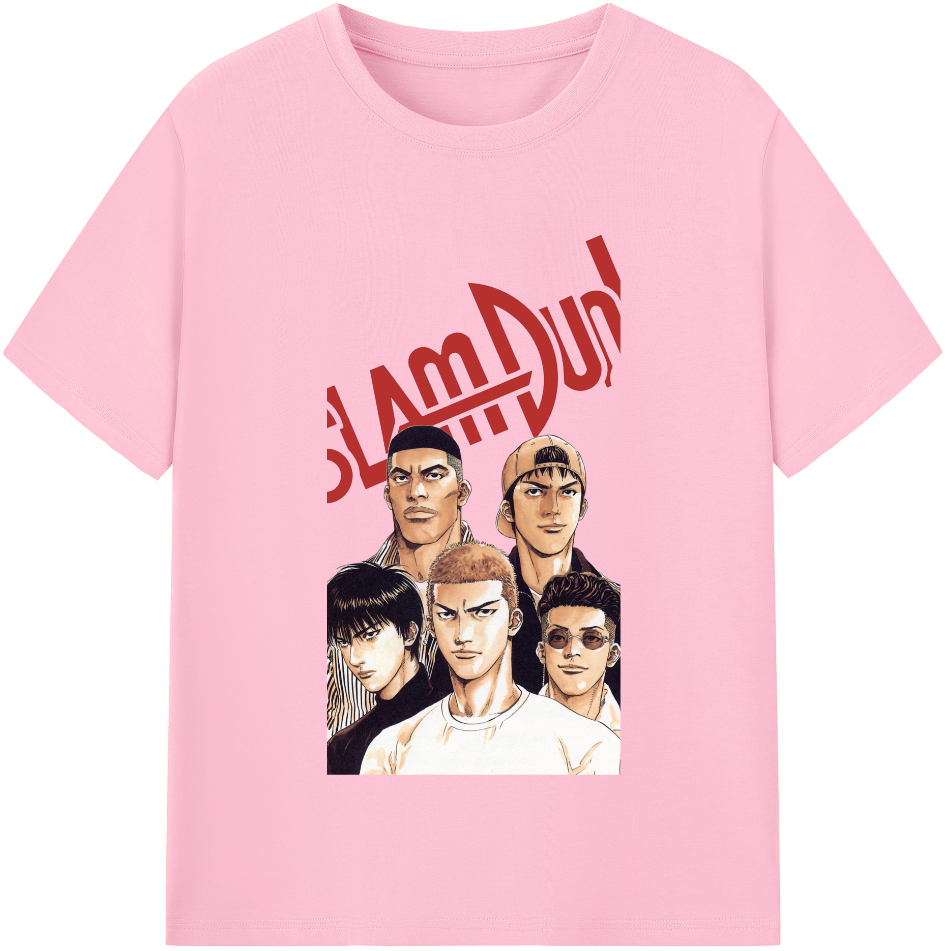 SLAM DUNK／スラムダンク 綿100％半袖Tシャツ（フロントプリント）