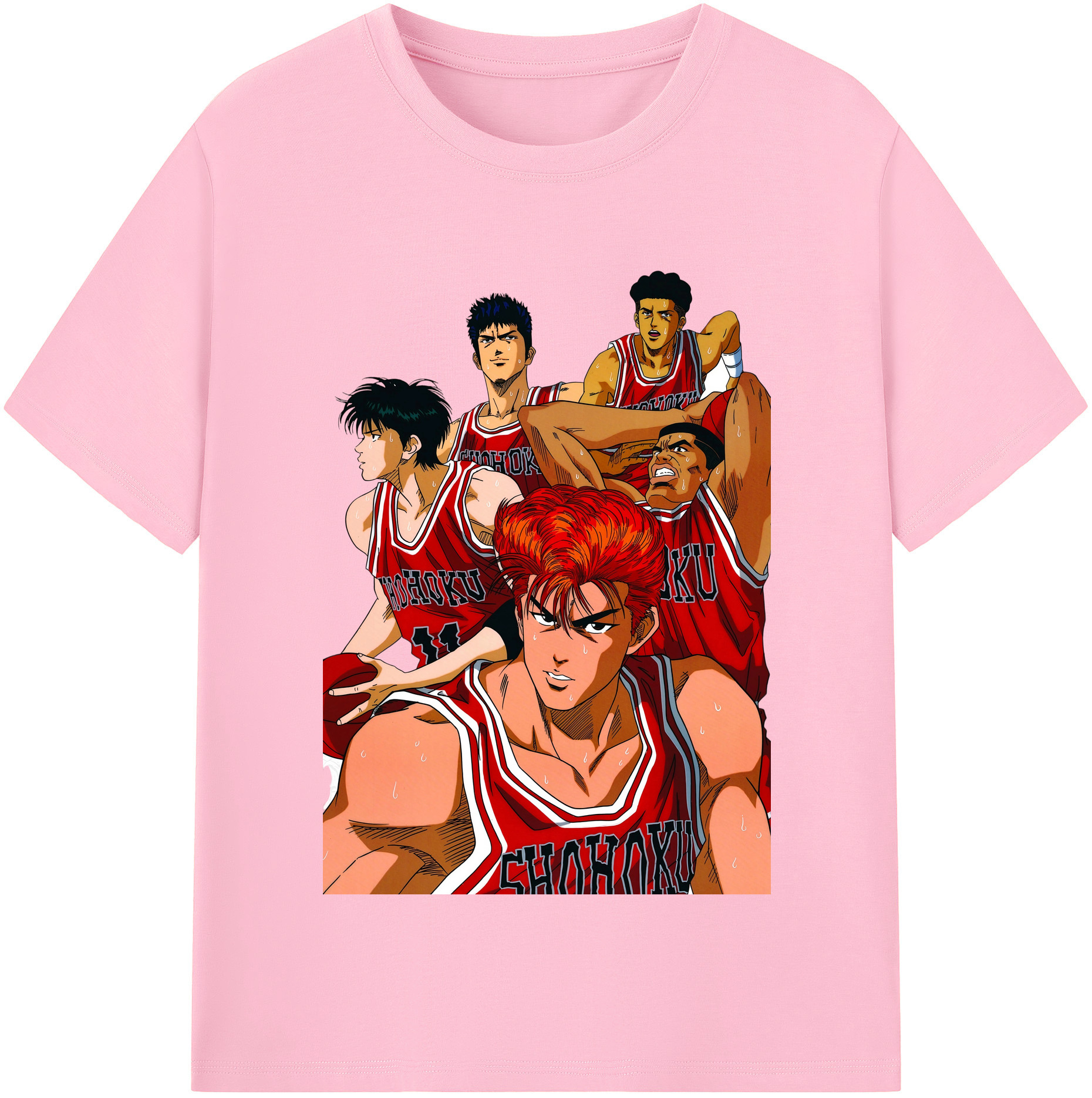 SLAM DUNK／スラムダンク 綿100％半袖Tシャツ（フロントプリント）