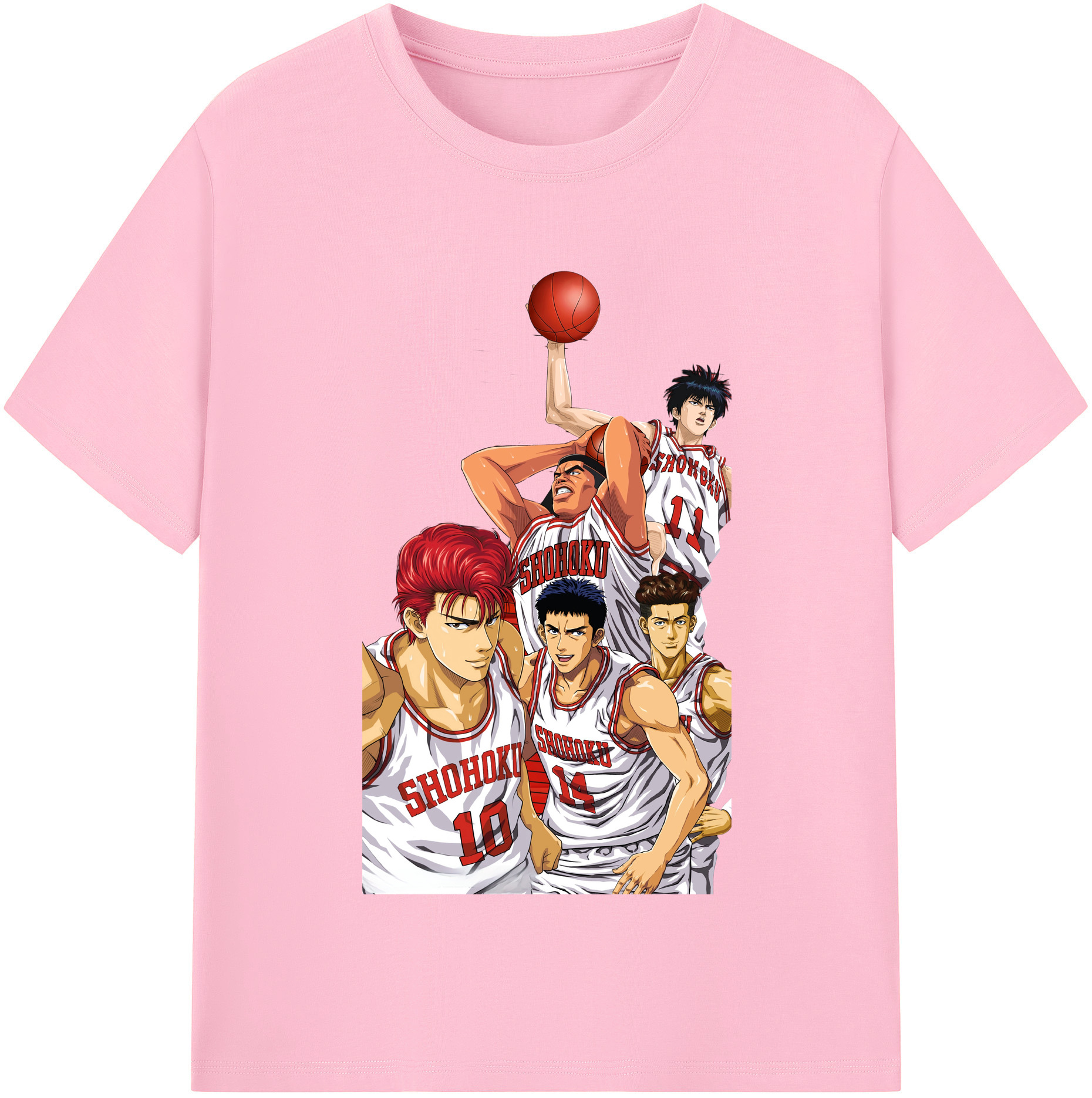 SLAM DUNK／スラムダンク 綿100％半袖Tシャツ（フロントプリント）